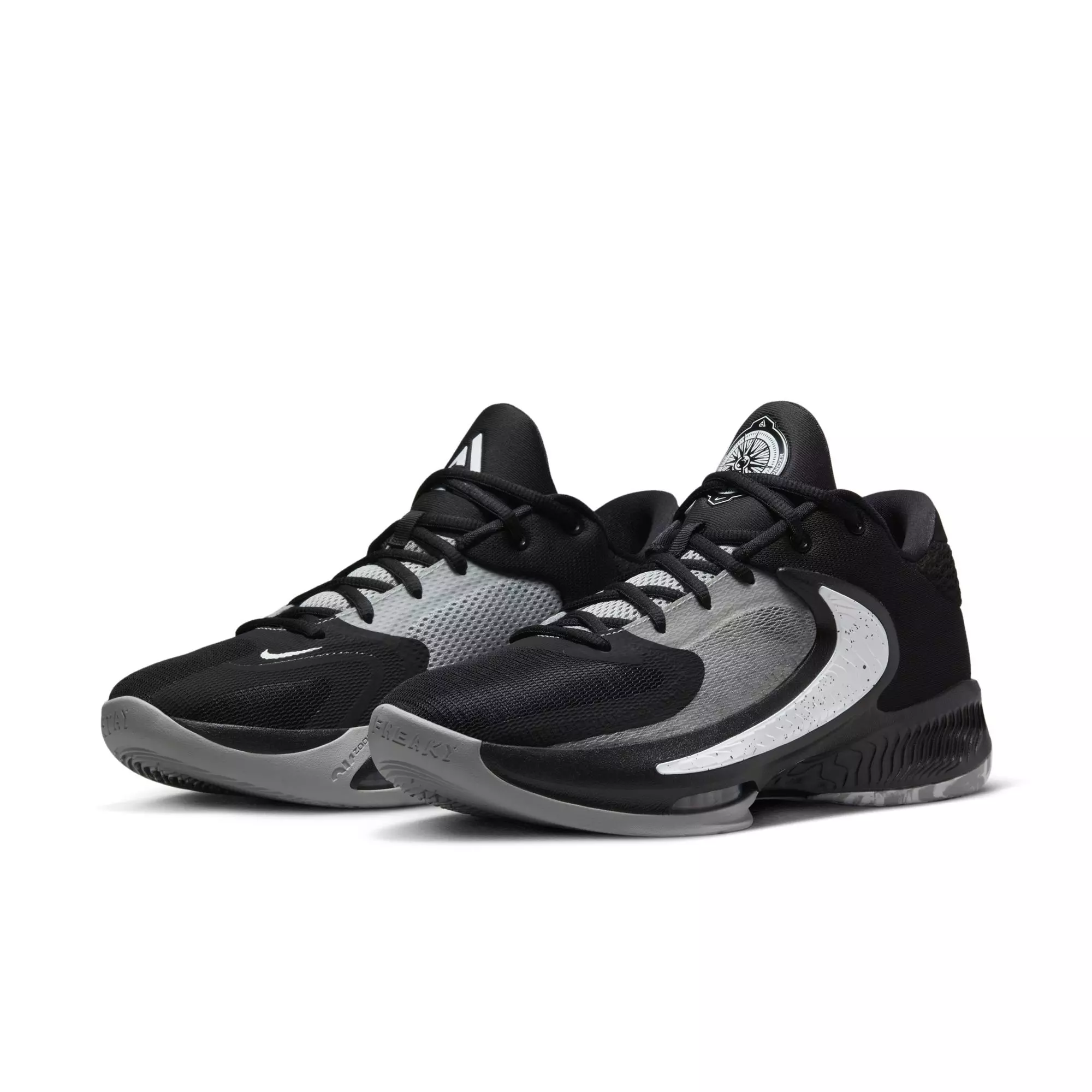Nike Zoom Freak 4 "Zeus" Men's Basketball Shoe - BLACK/WHITE/GREY