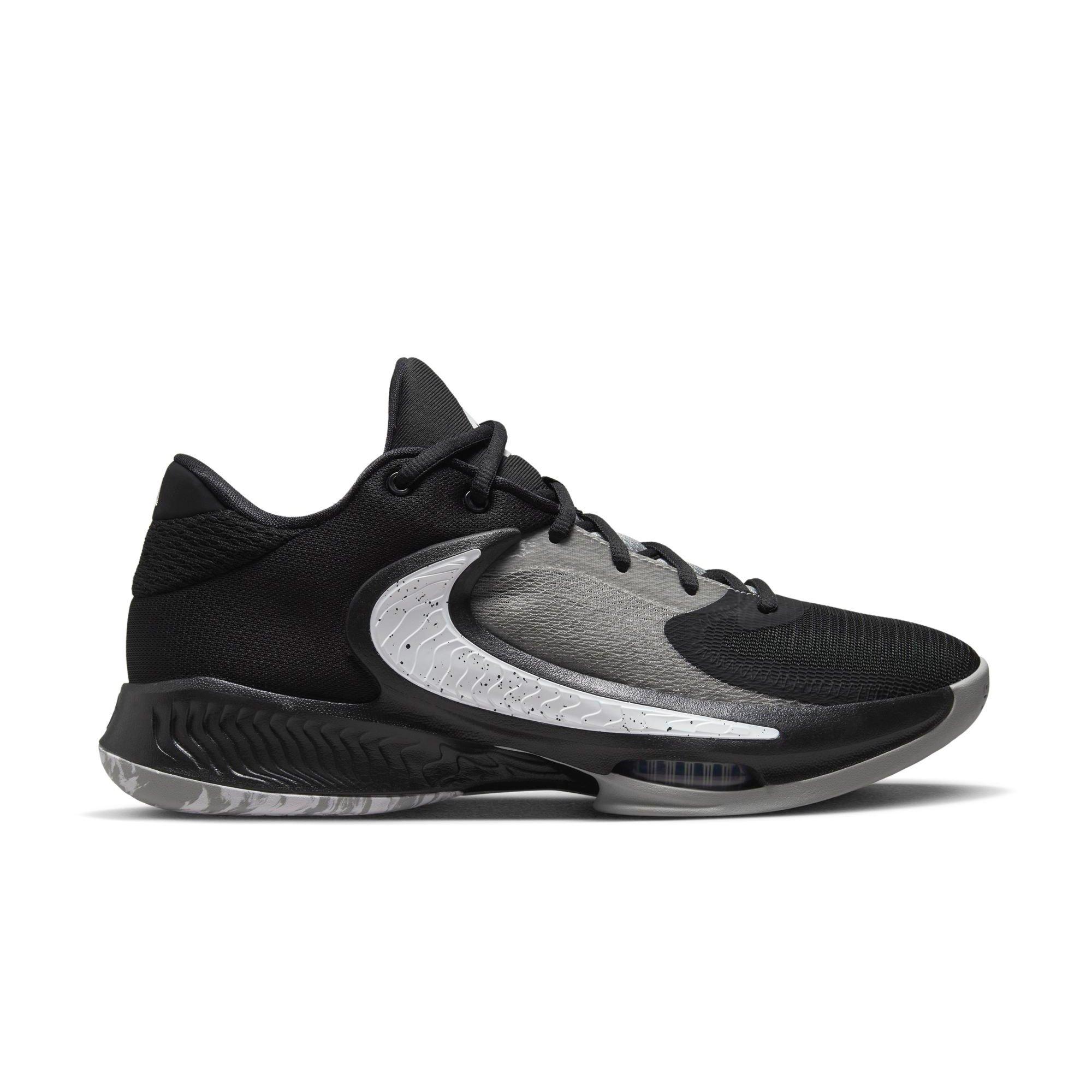 Nike Zoom Freak 4 "Zeus" Men's Basketball Shoe - BLACK/WHITE/GREY Thumbnail View 1