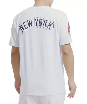 MENS New York Yankees Heritage Stripe Pink Oversized T-Shirt Pink