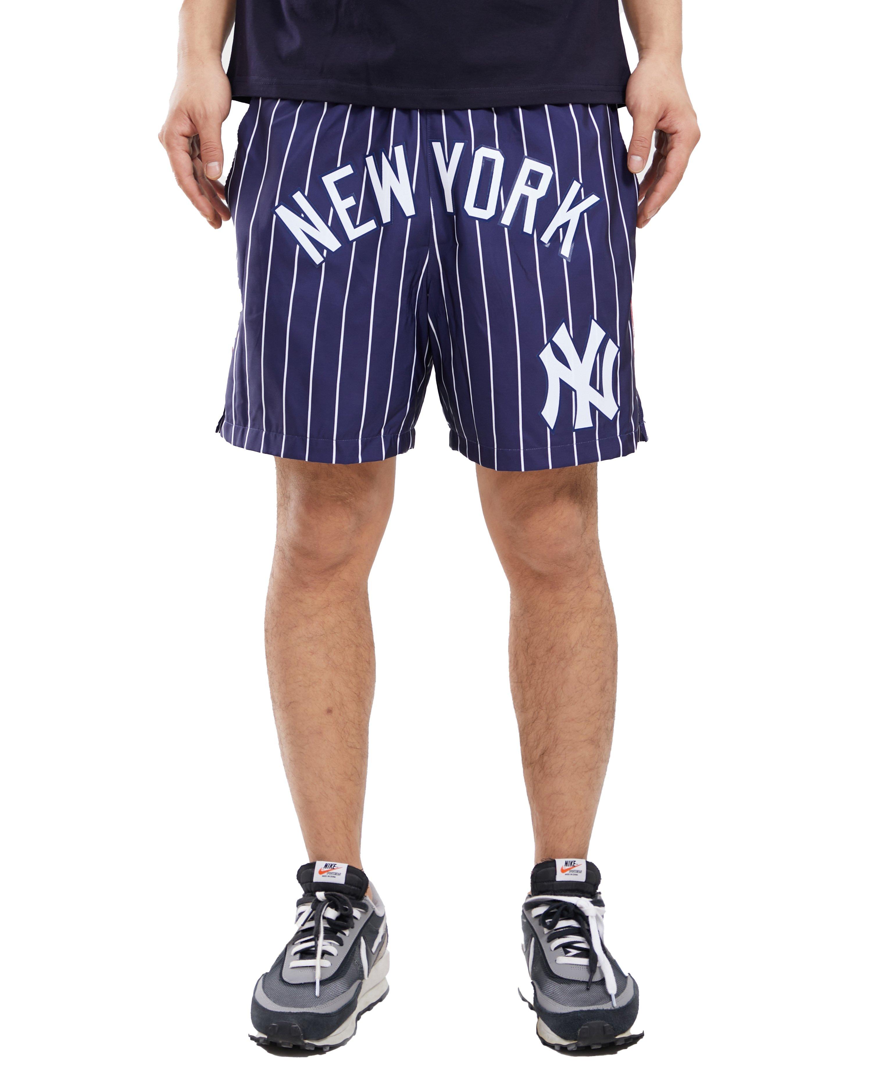 New York Yankees Loudmouth Women's Pinstripe Mini Shorts - Navy