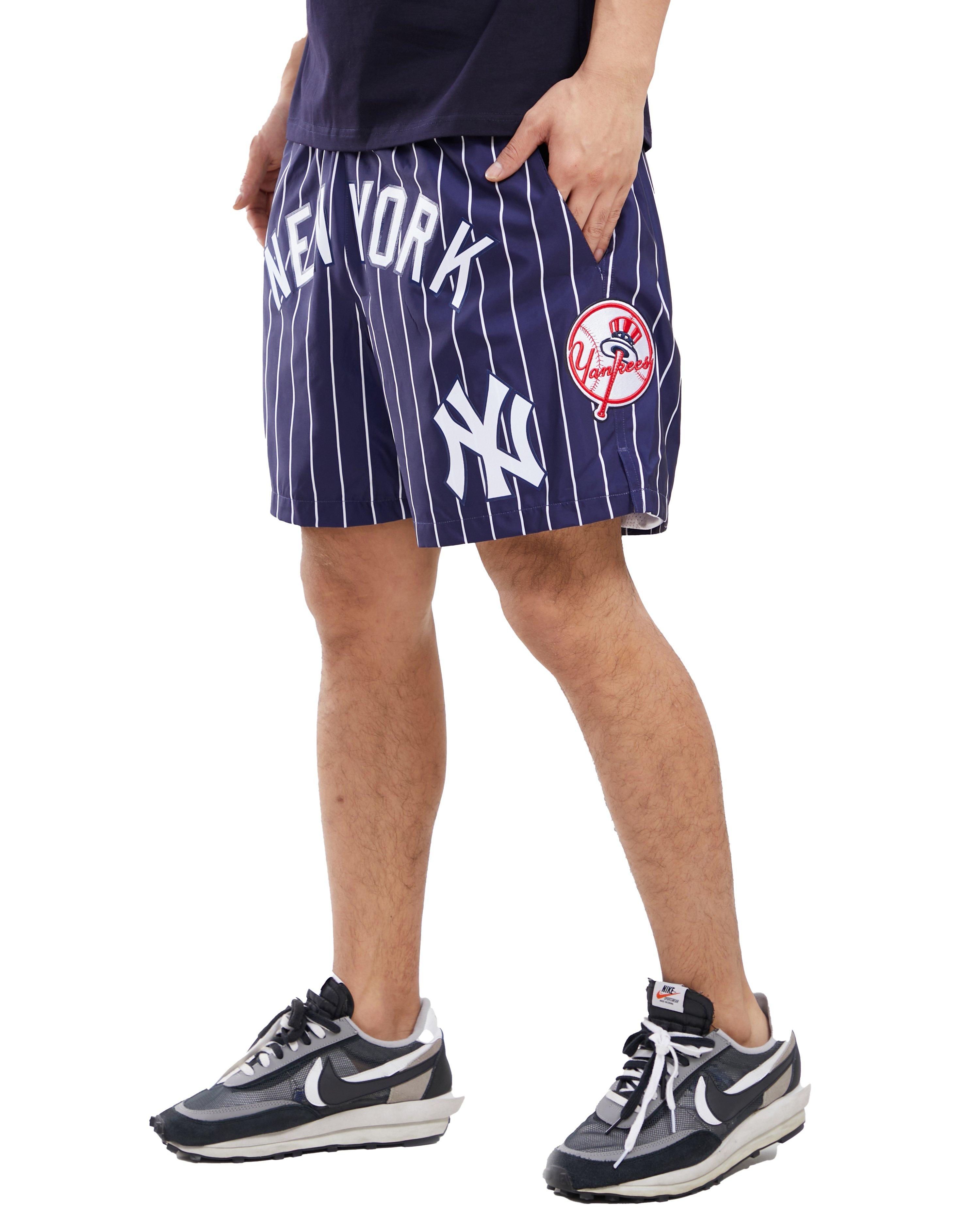 Pro Standard Men's New York Yankees Pinstripe Woven Shorts - Navy - Hibbett