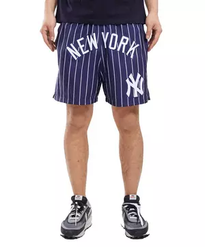 Pro Standard Men's New York Yankees Pinstripe Woven Shorts - Navy - Hibbett