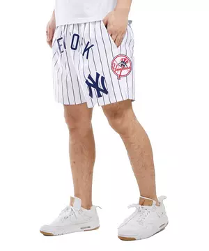 New York Yankees Loudmouth Women's Pinstripe Mini Shorts - Navy