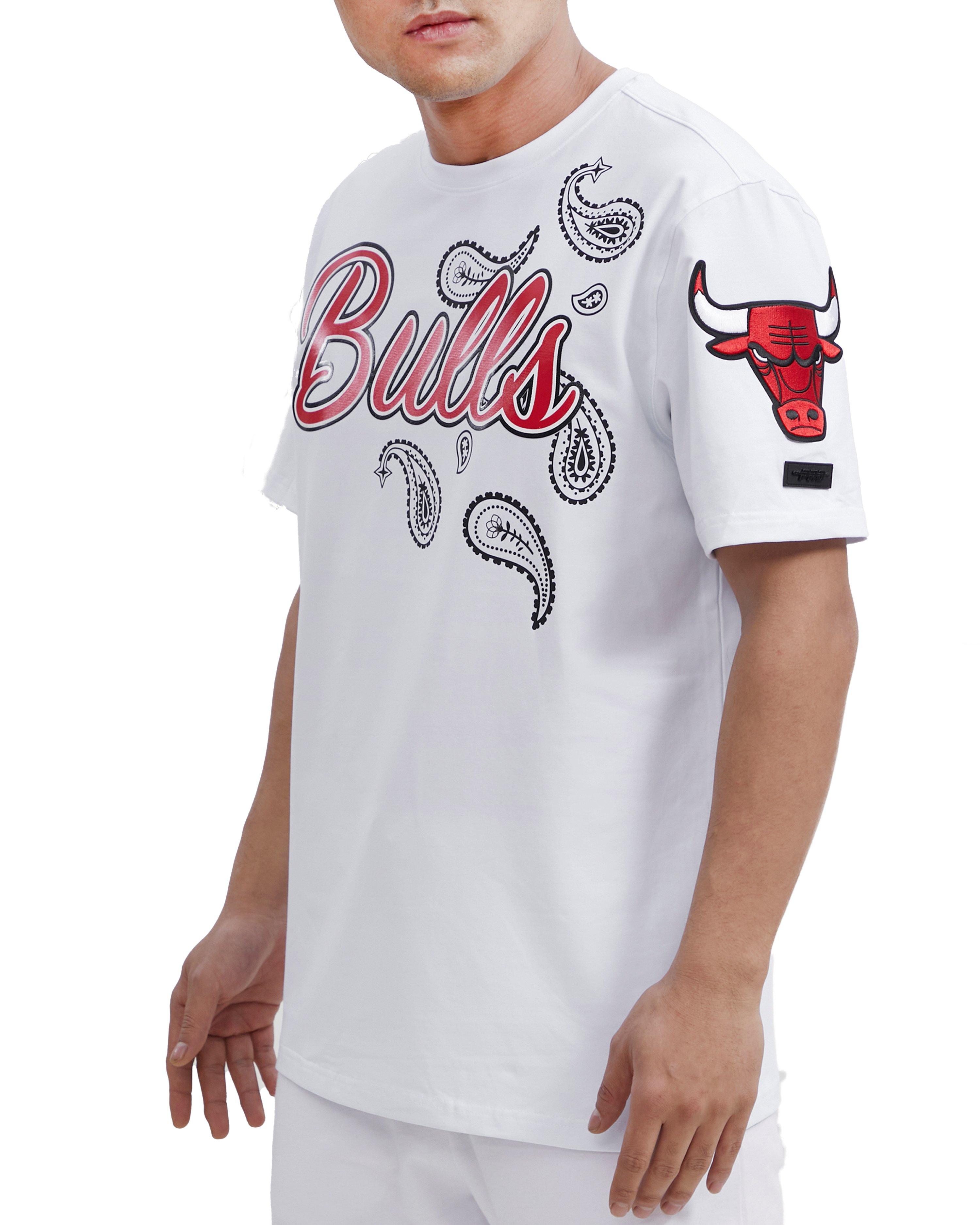 Pro Standard Men's Chicago Bulls Paisley T-Shirt - White - Hibbett