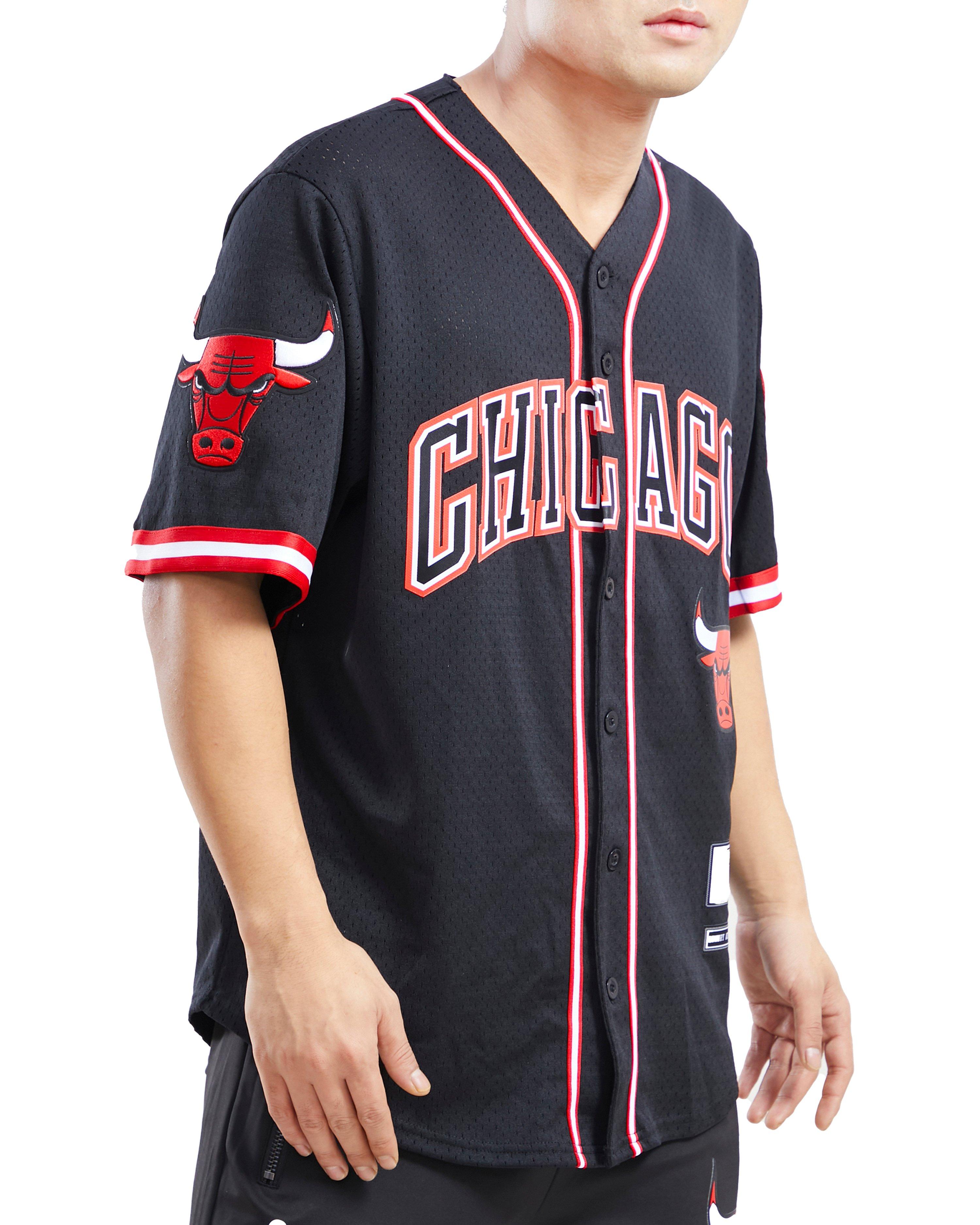 Chicago Bulls NBA Baseball Jersey Black T-Shirt