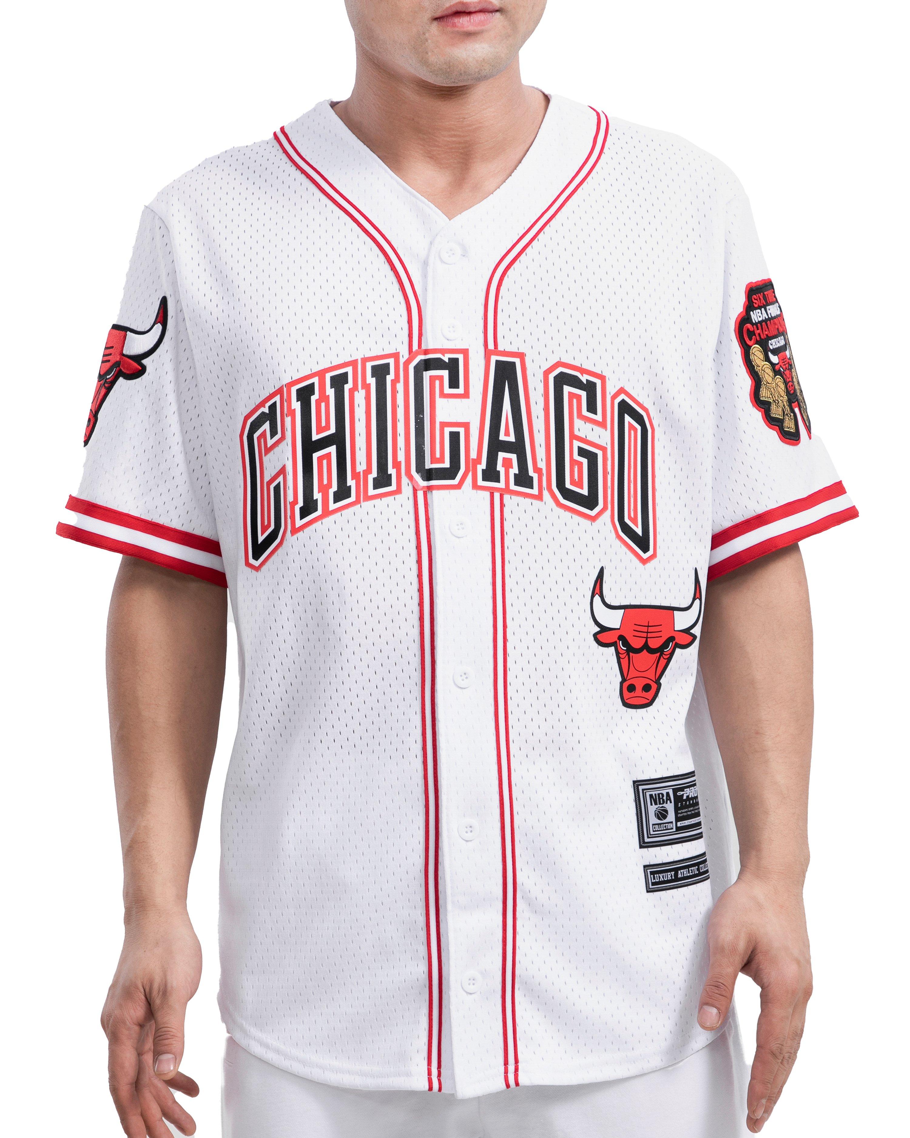 Shop ICER BRANDS MEN Chicago Bulls Baseball Jersey GTMC706S-WHT white