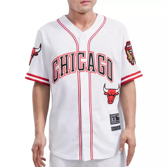 Men's Starter White Chicago Bulls Scout Baseball Fashion Jersey