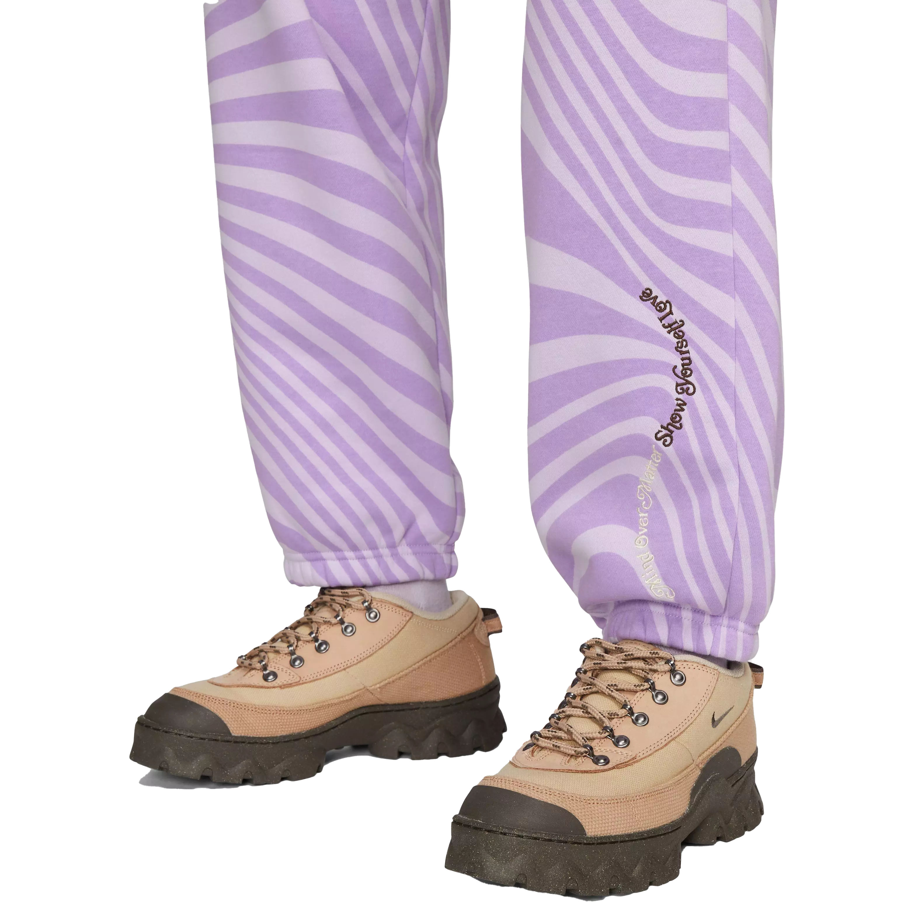 Nike Women's Sportswear Gel Phoenix Fleece High-Waisted Pants-Purple - PURPLE