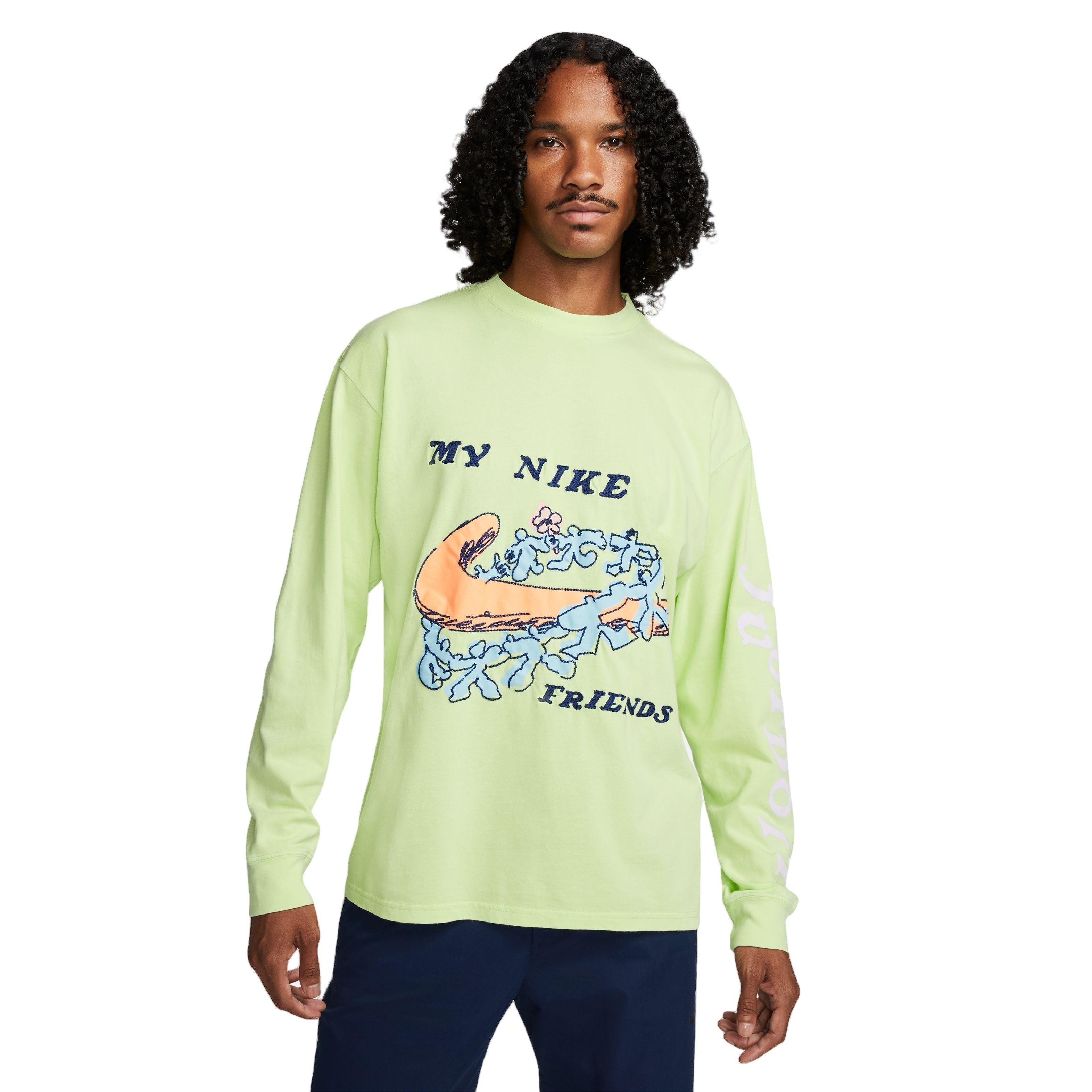 Lime green nike long best sale sleeve shirt