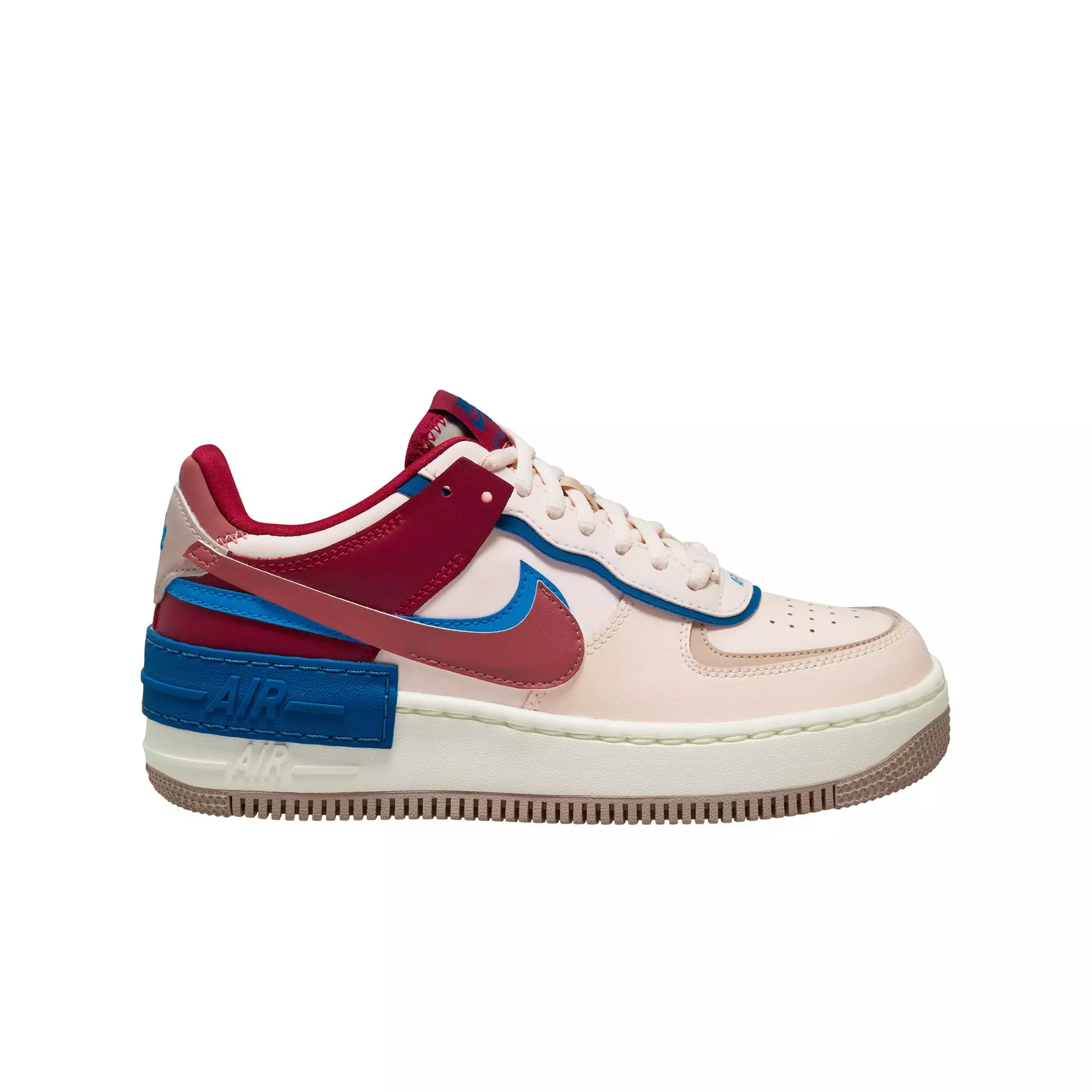 Nike Air Force 1 Shadow "Light Soft Pink/Canyon Rust/Fossil Stone" Women's Shoe - RED/WHITE/BLUE