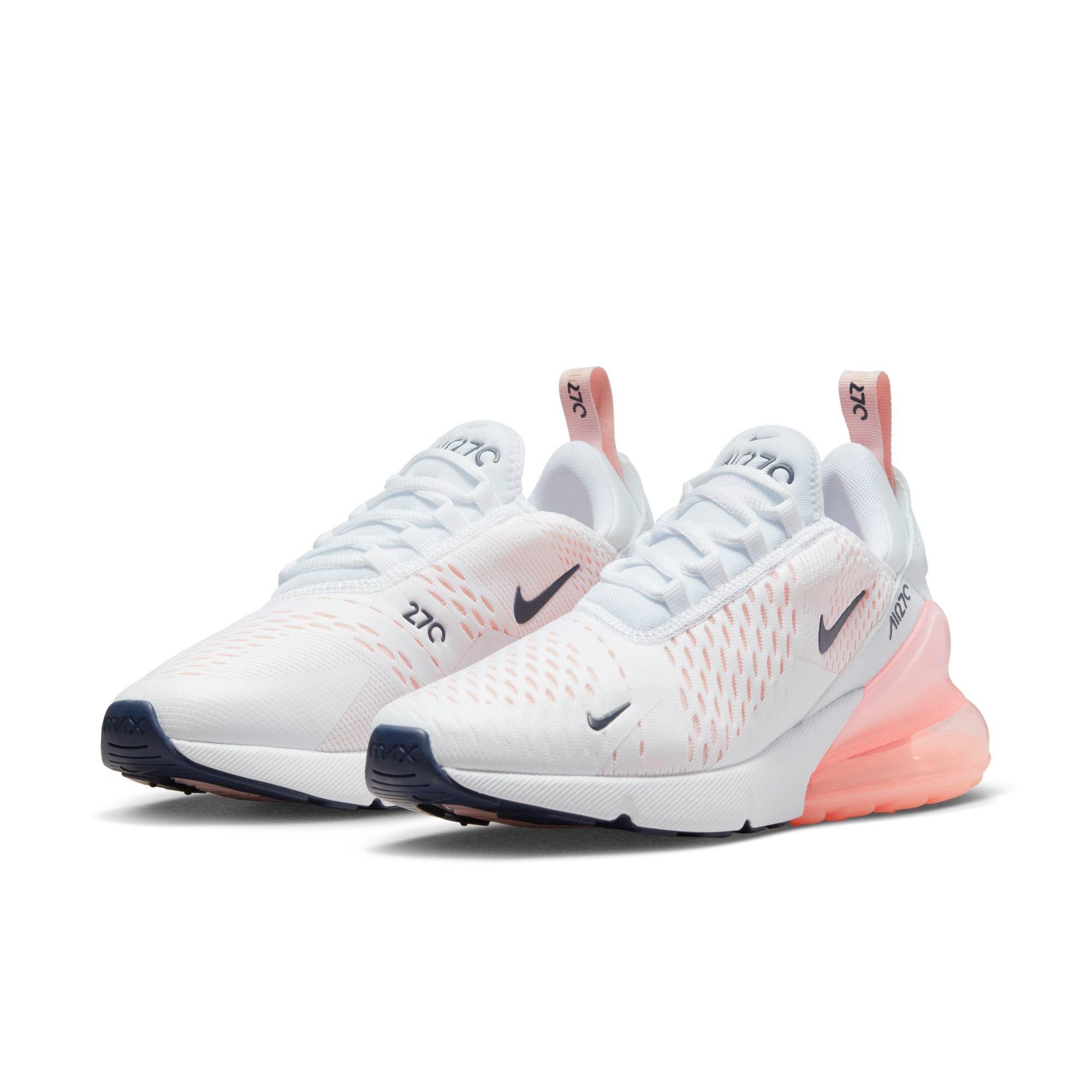 white and navy air max 270