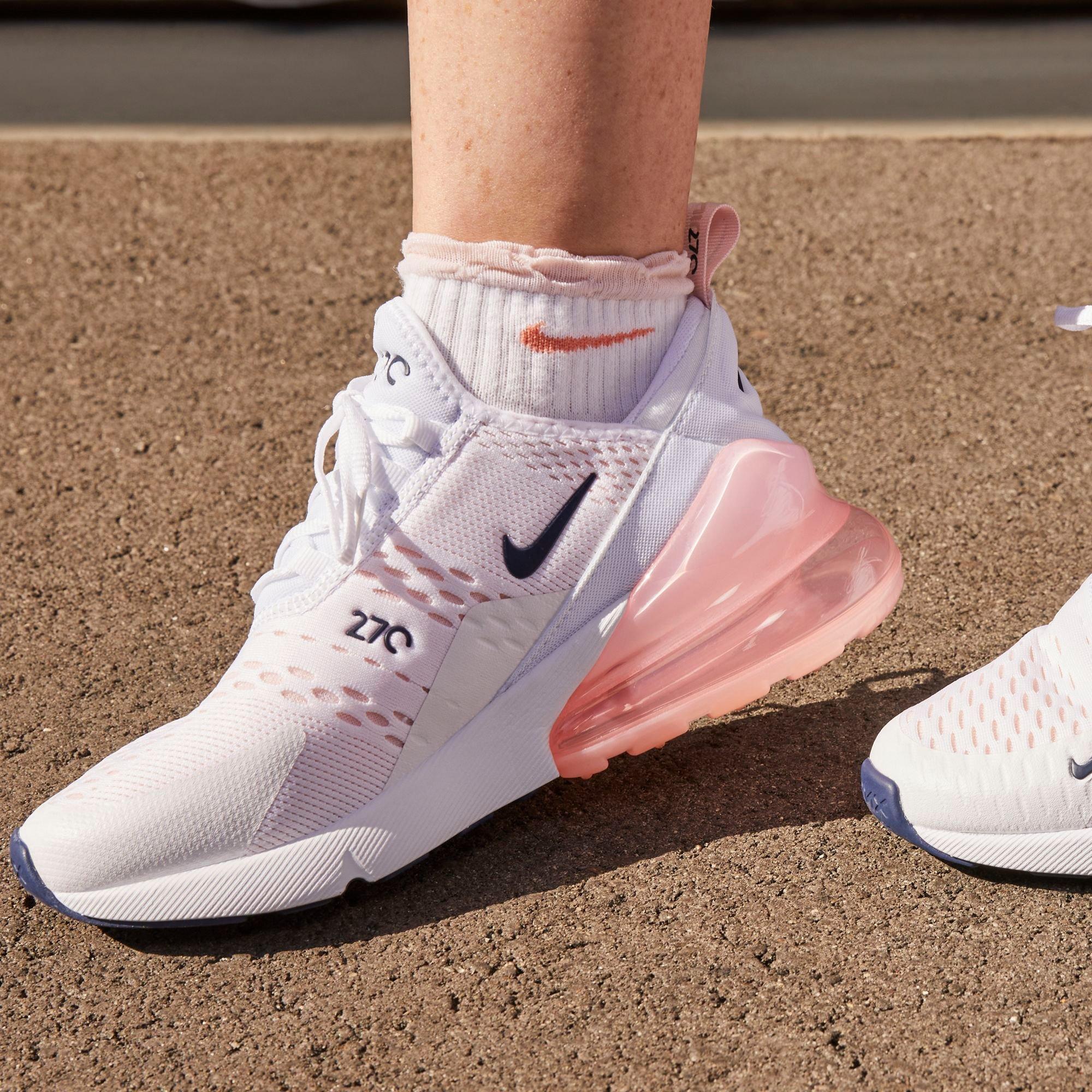 nike air max 270 pink and white