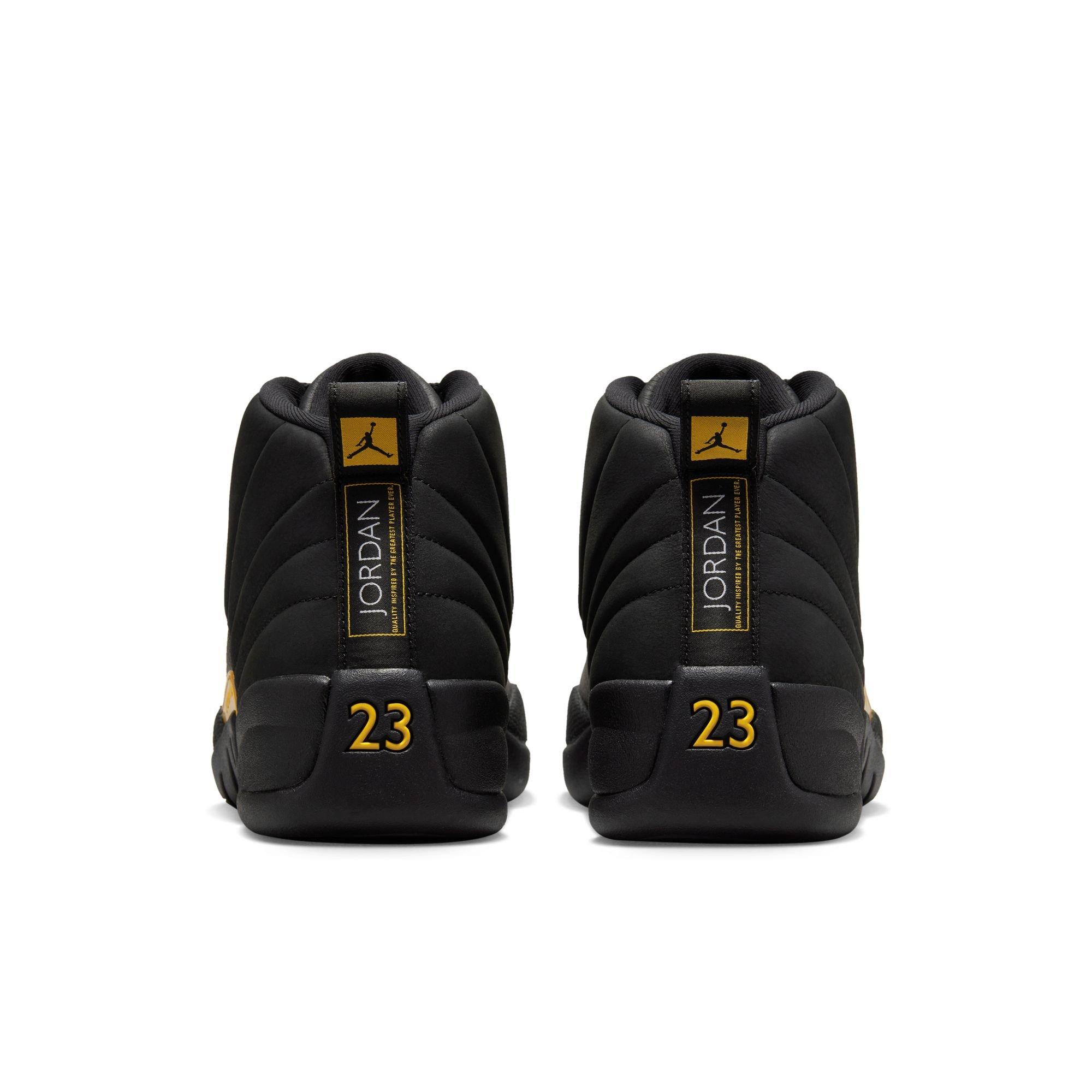 Jordan 12 Retro Black/Taxi Preschool Kids' Shoe - Hibbett