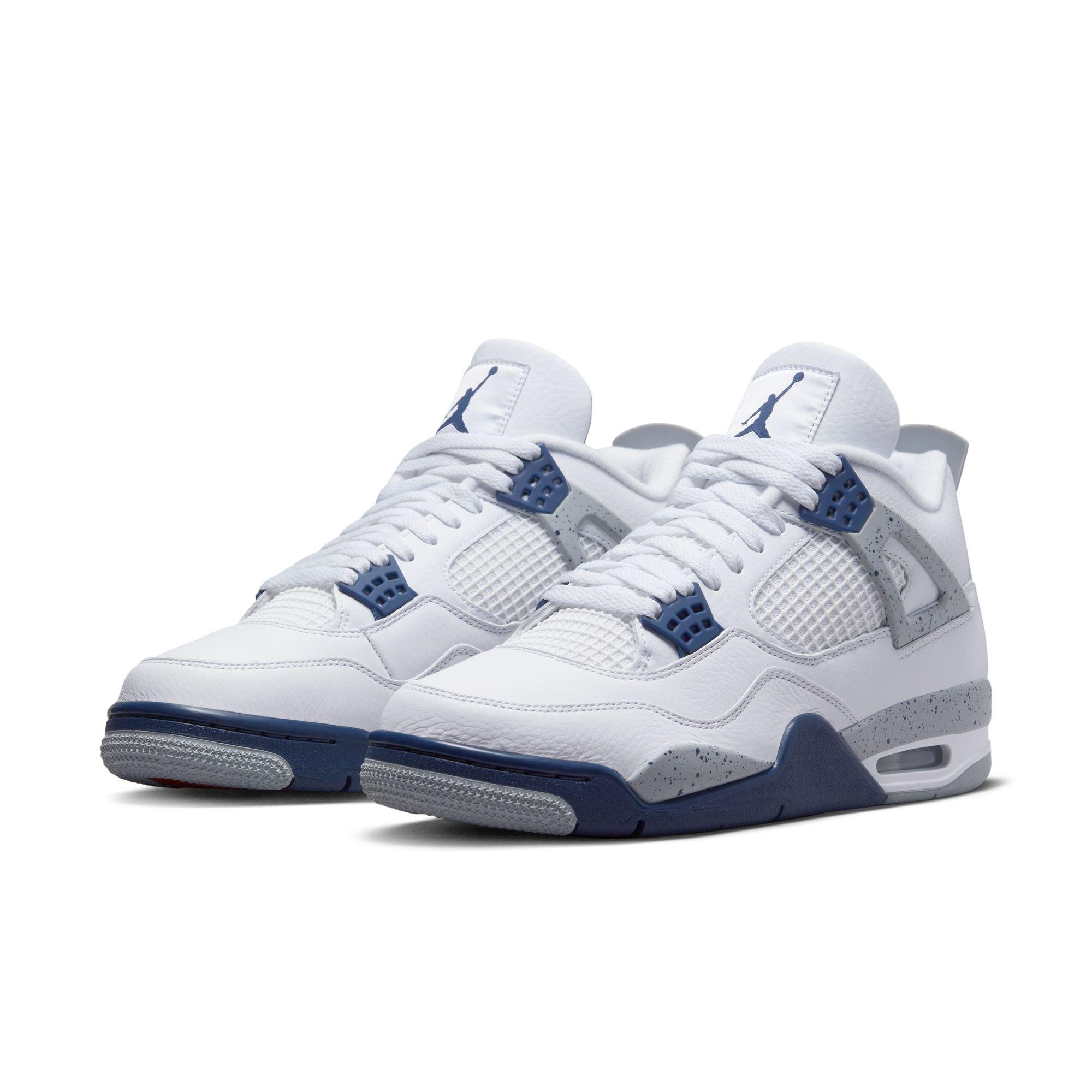 Air Jordan 4 Retro White Midnight Navy - StreetLab®