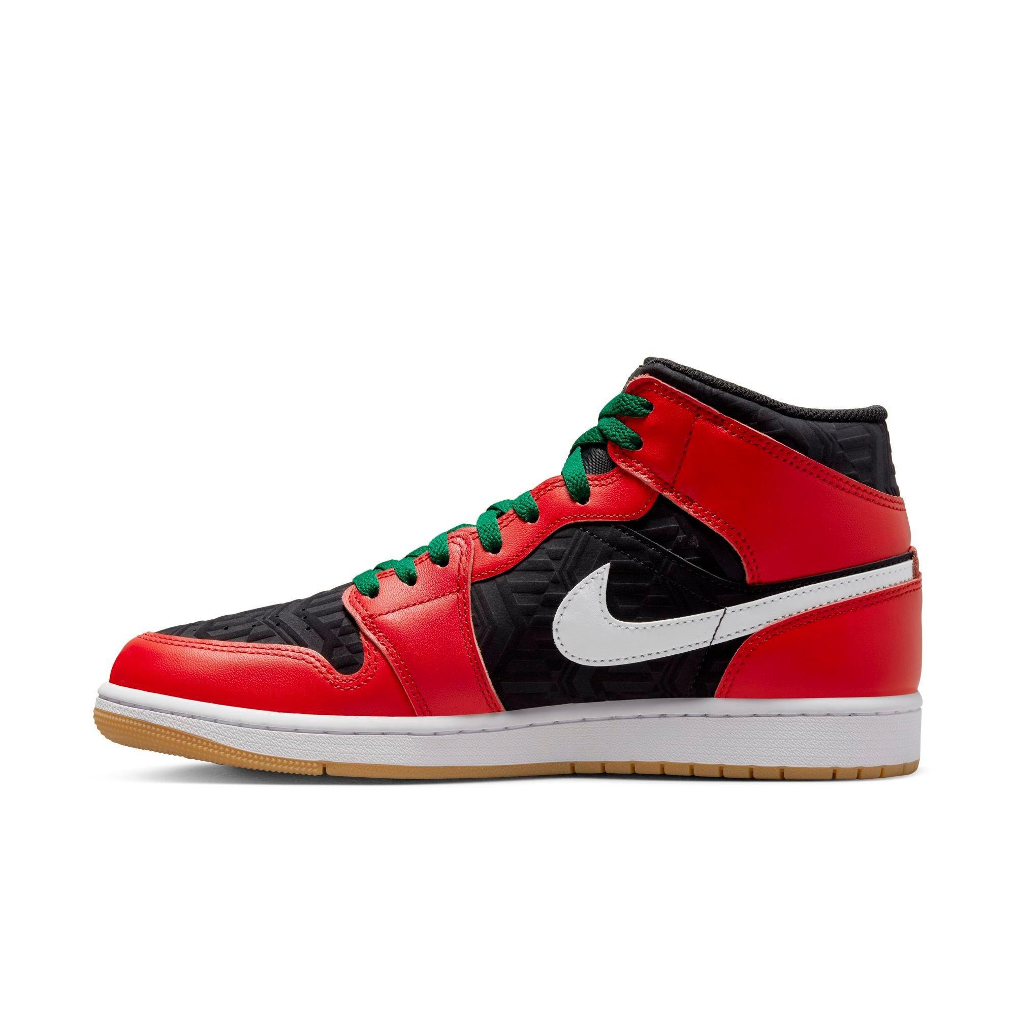jordan 1 mid se black fire red