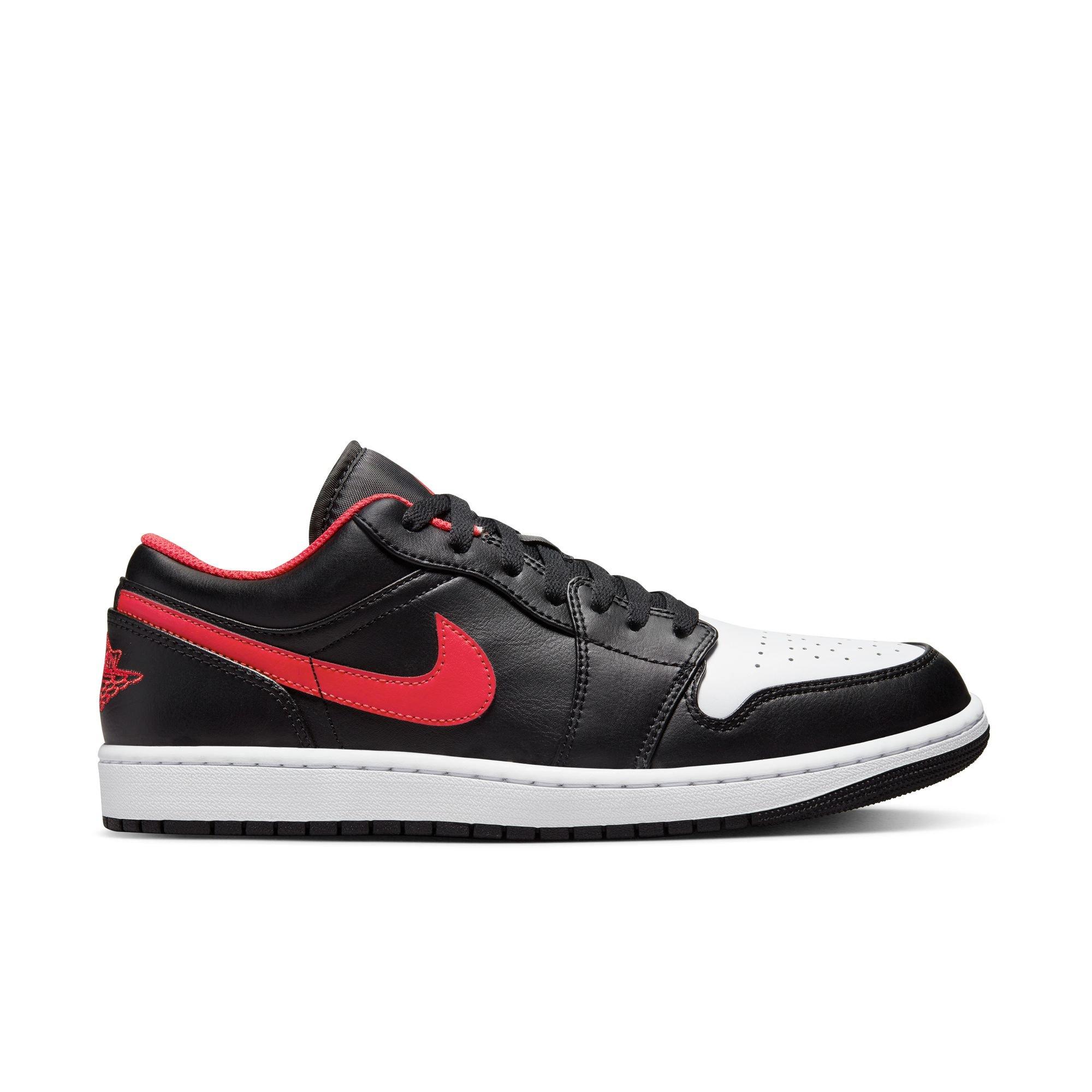 jordan 1 black and red low