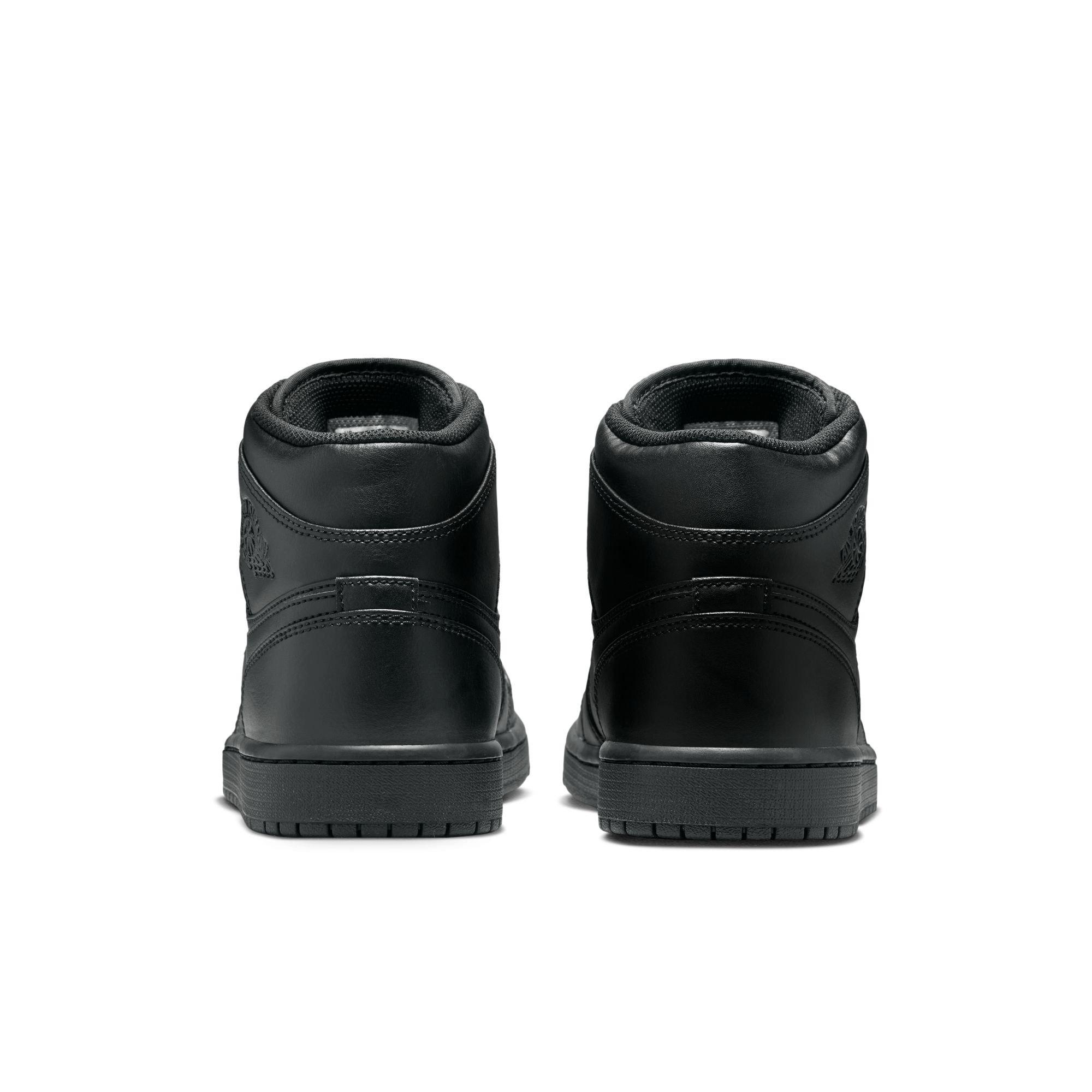 Jordan 1 Mid "Black/Black" Men's Shoe - BLACK Thumbnail View 9