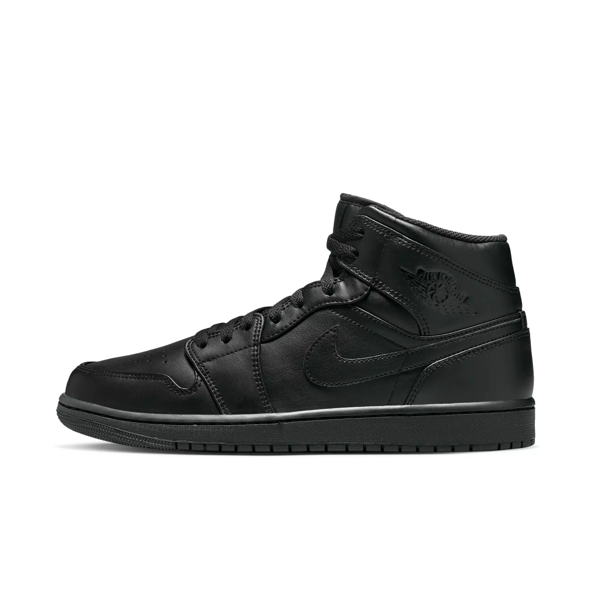 Jordan 1 Mid "Black/Black" Men's Shoe - BLACK