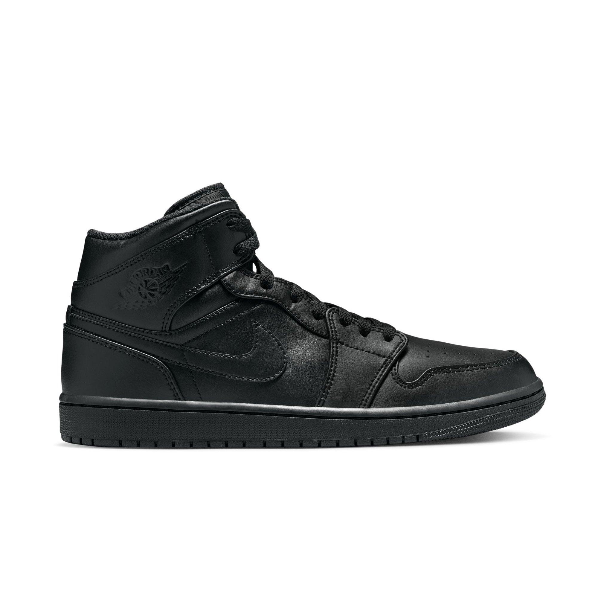 Jordan 1 Mid Men's "Black/Black" Shoe