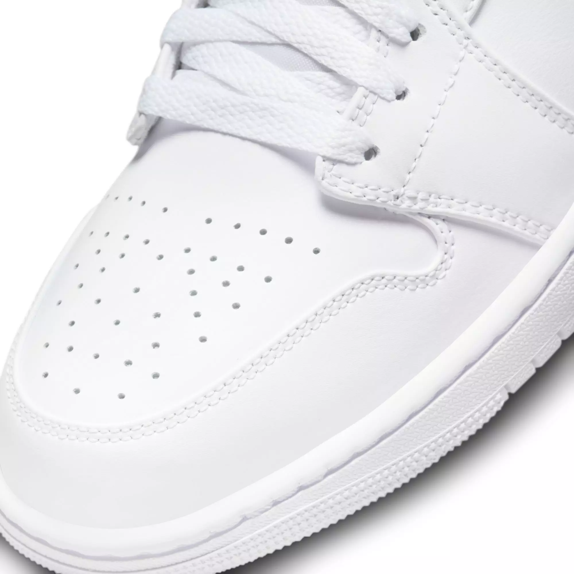 Jordan 1 Mid "White/White" Men's Shoe - WHITE