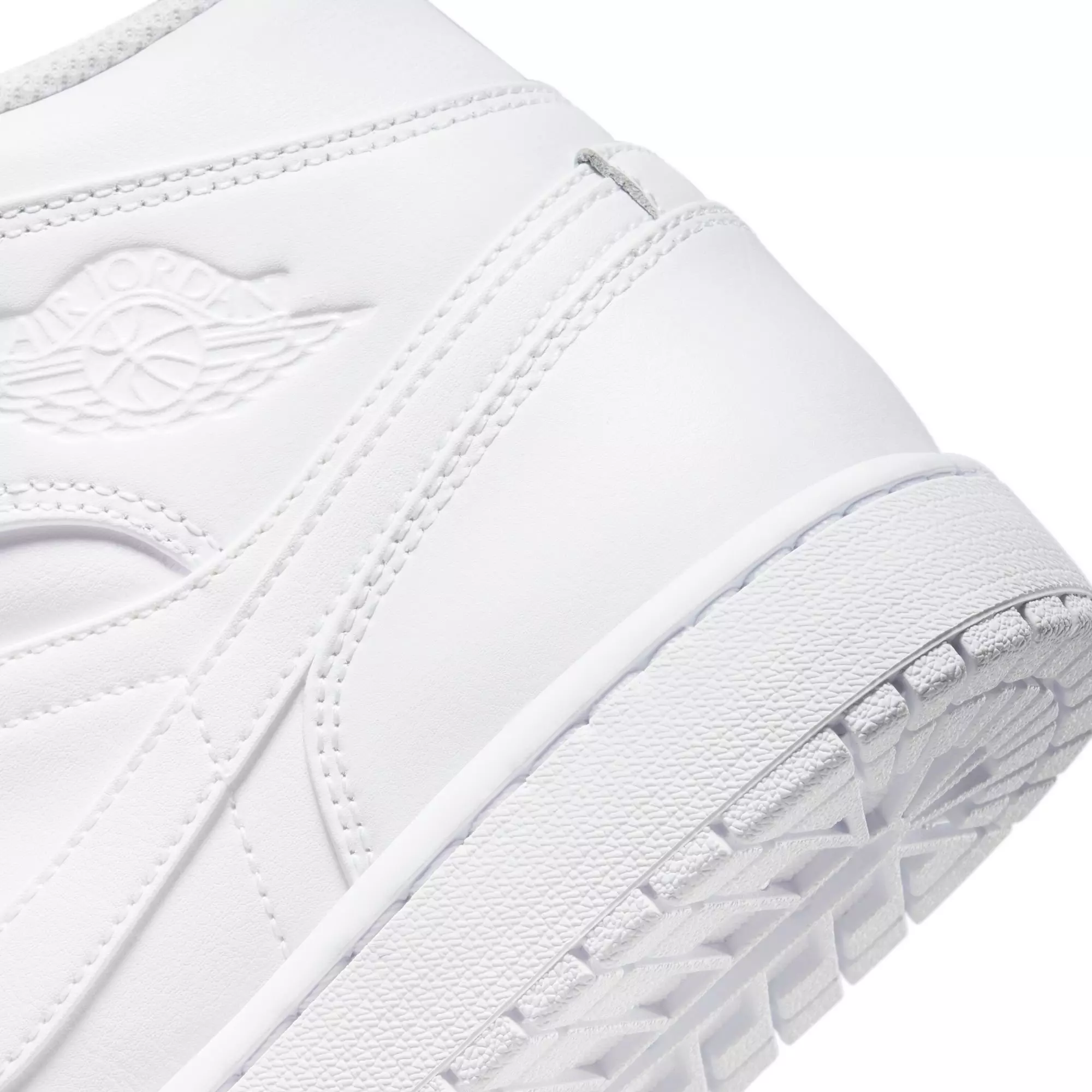 Jordan 1 Mid "White/White" Men's Shoe - WHITE