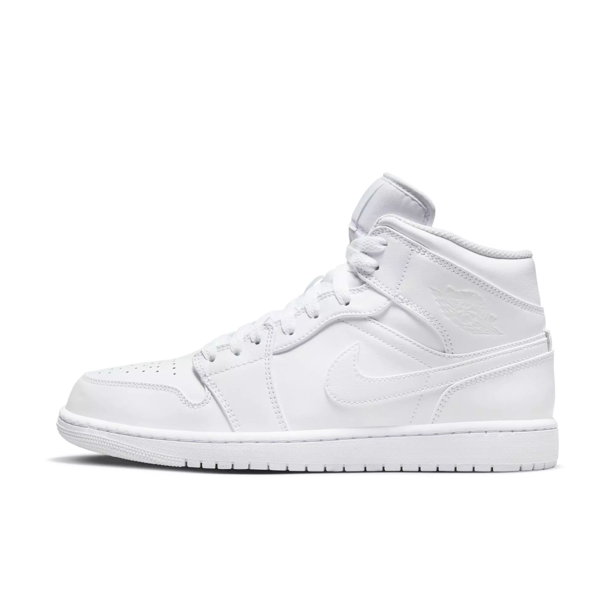 Jordan 1 Mid "White/White" Men's Shoe - WHITE