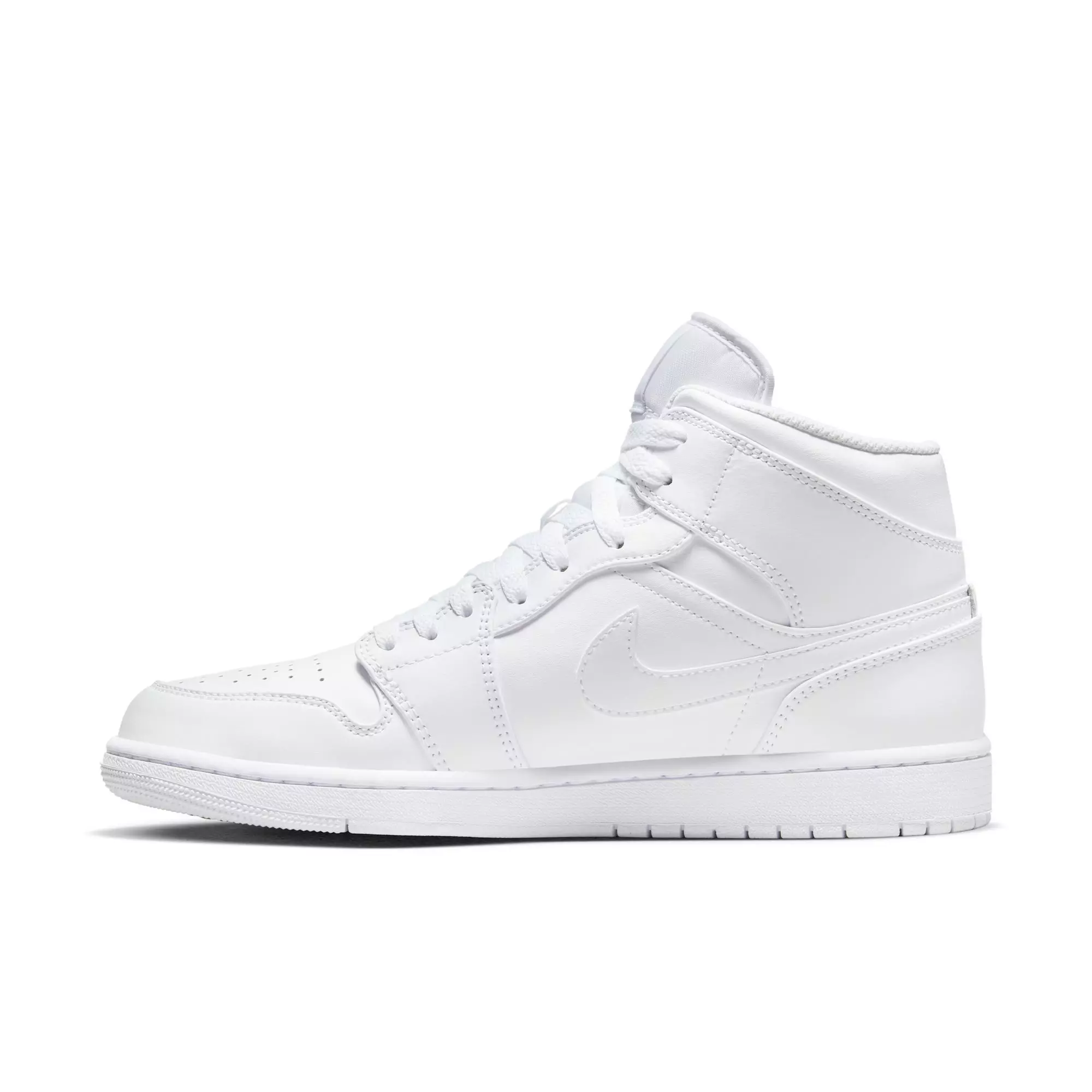 Jordan 1 Mid "White/White" Men's Shoe - WHITE