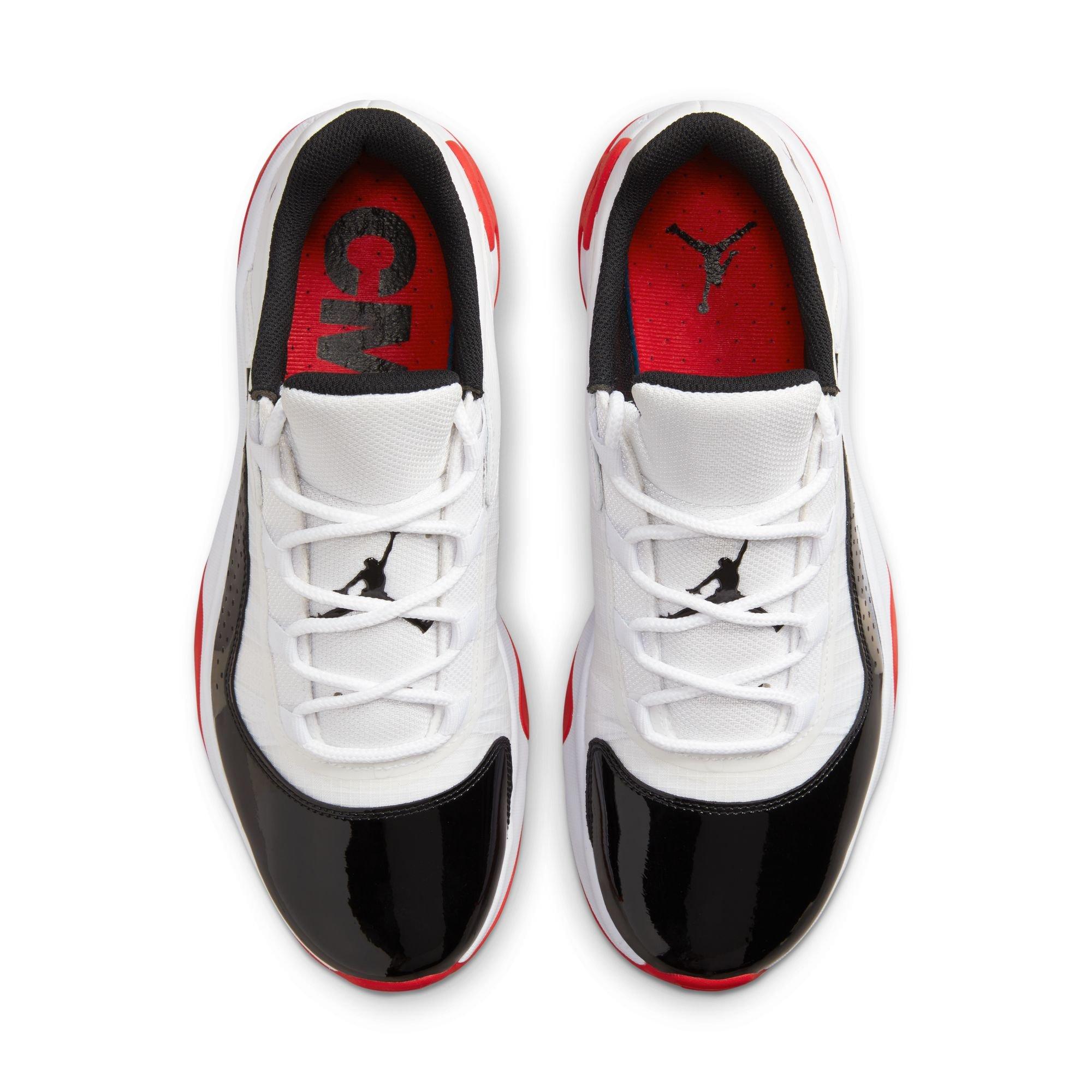 Jordan 11 Retro Low Black/Gym Red/White Men's Shoe - Hibbett