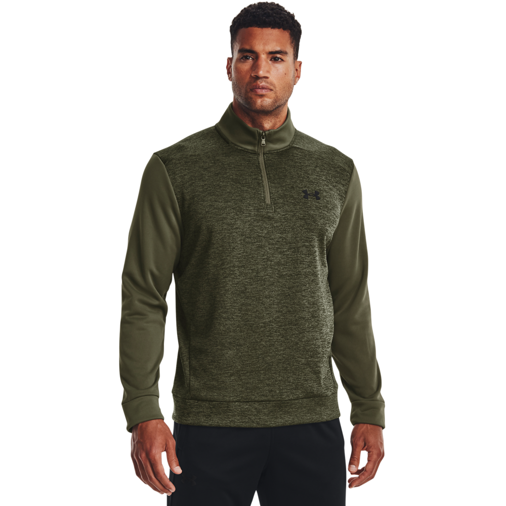 Under Armour Men's Fleece Twist 1/4-Zip Pullover-Green - GREEN Thumbnail View 1