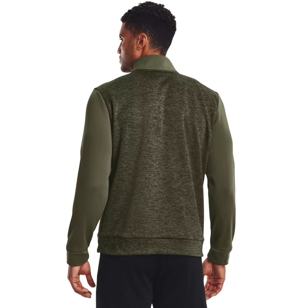Under Armour Men's Fleece Twist 1/4-Zip Pullover-Green - GREEN