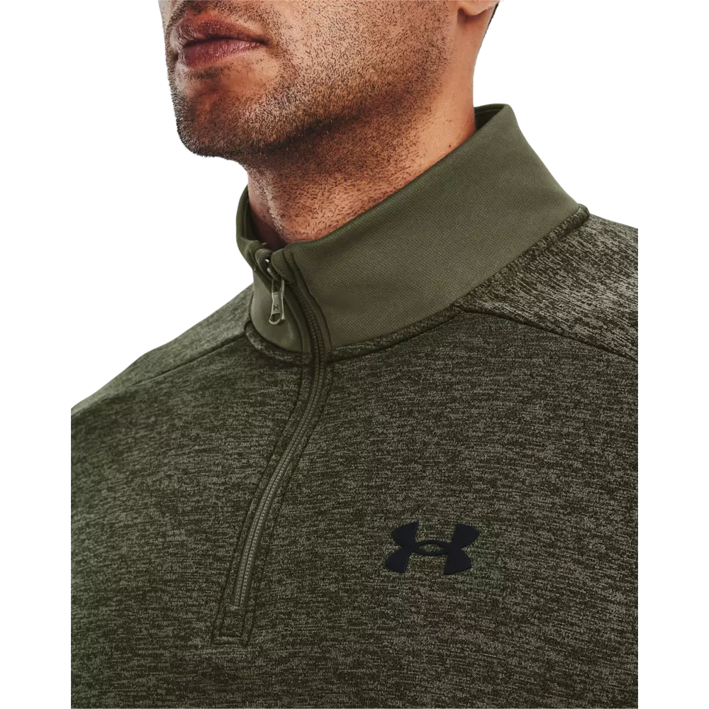 Under Armour Men's Fleece Twist 1/4-Zip Pullover-Green - GREEN