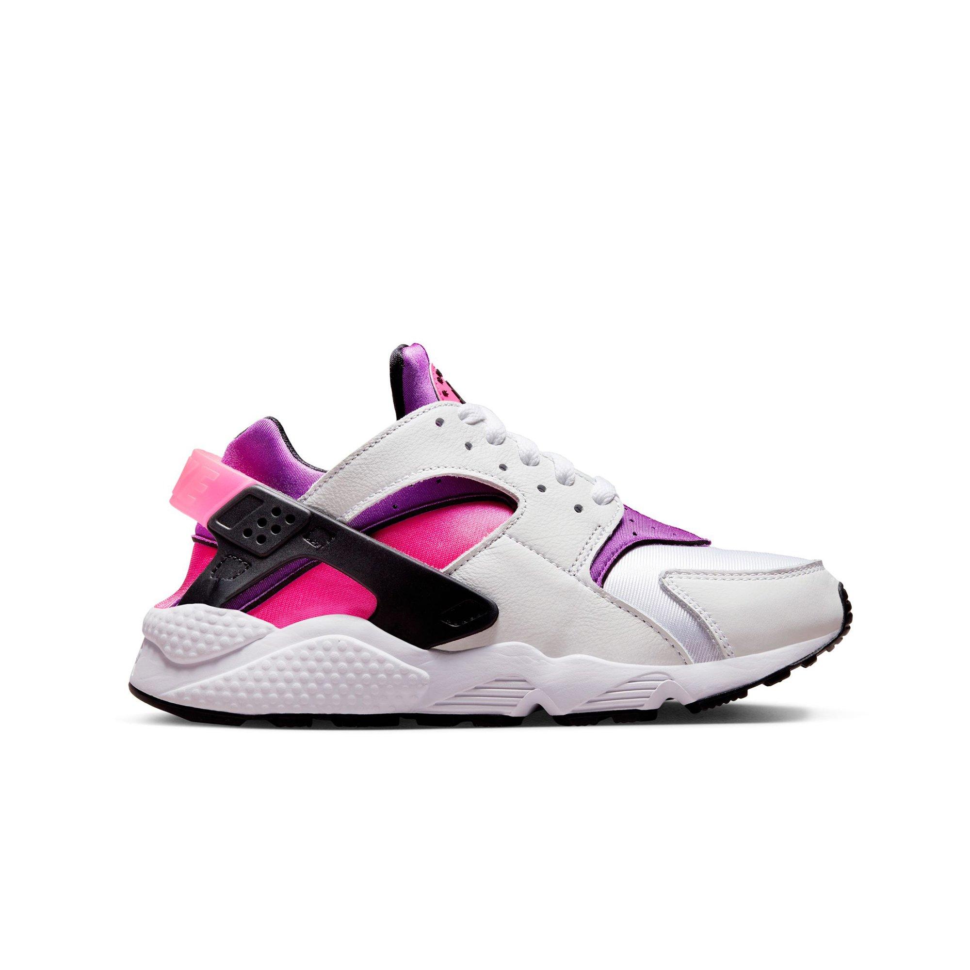 Nike Air Huarache "White/Black/Hyper Pink/Vivid Purple" Women's Shoe - WHITE/BLACK/PINK Thumbnail View 1