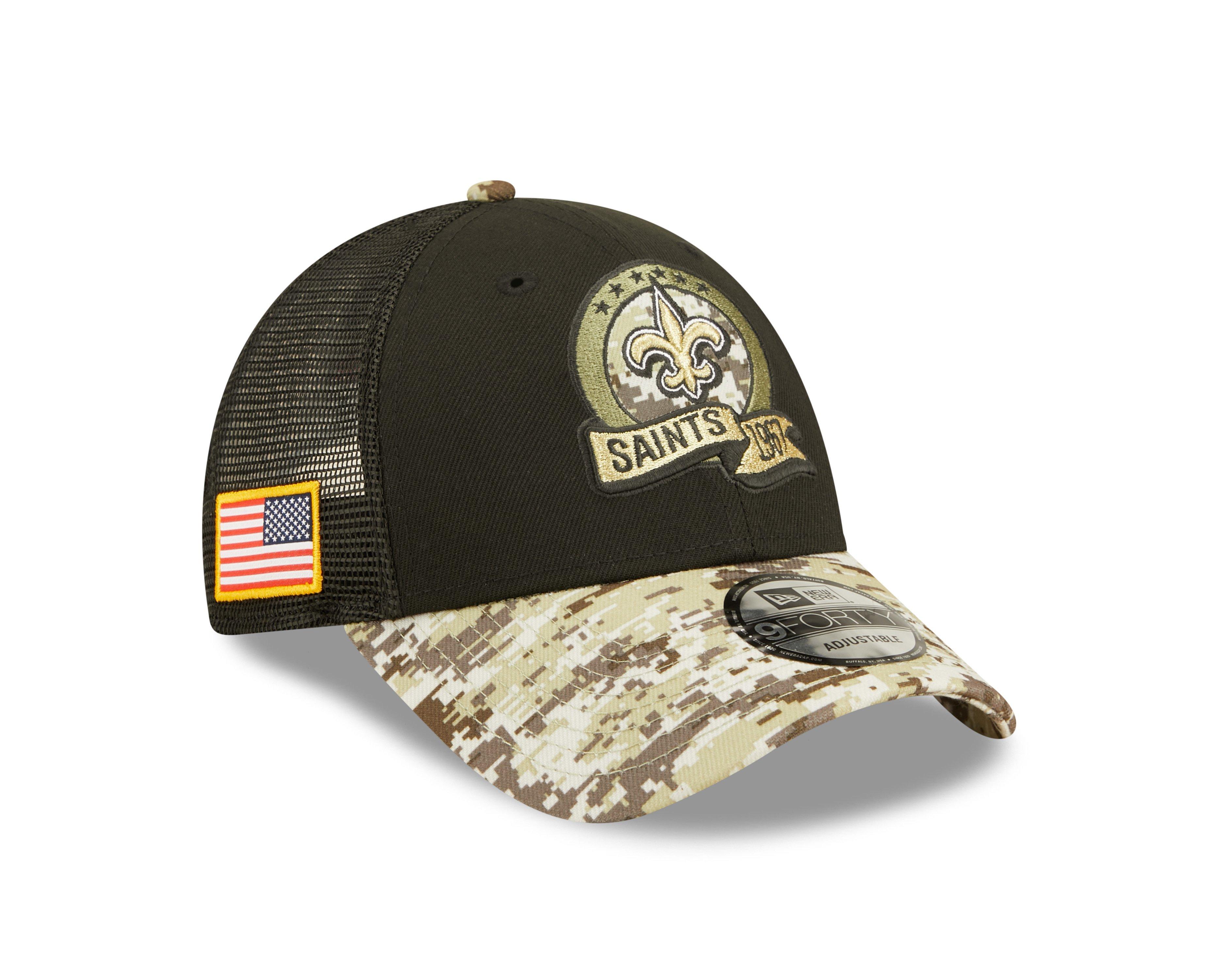 New Era New Orleans Saints Salute to Service 9FORTY Trucker Snapback Hat