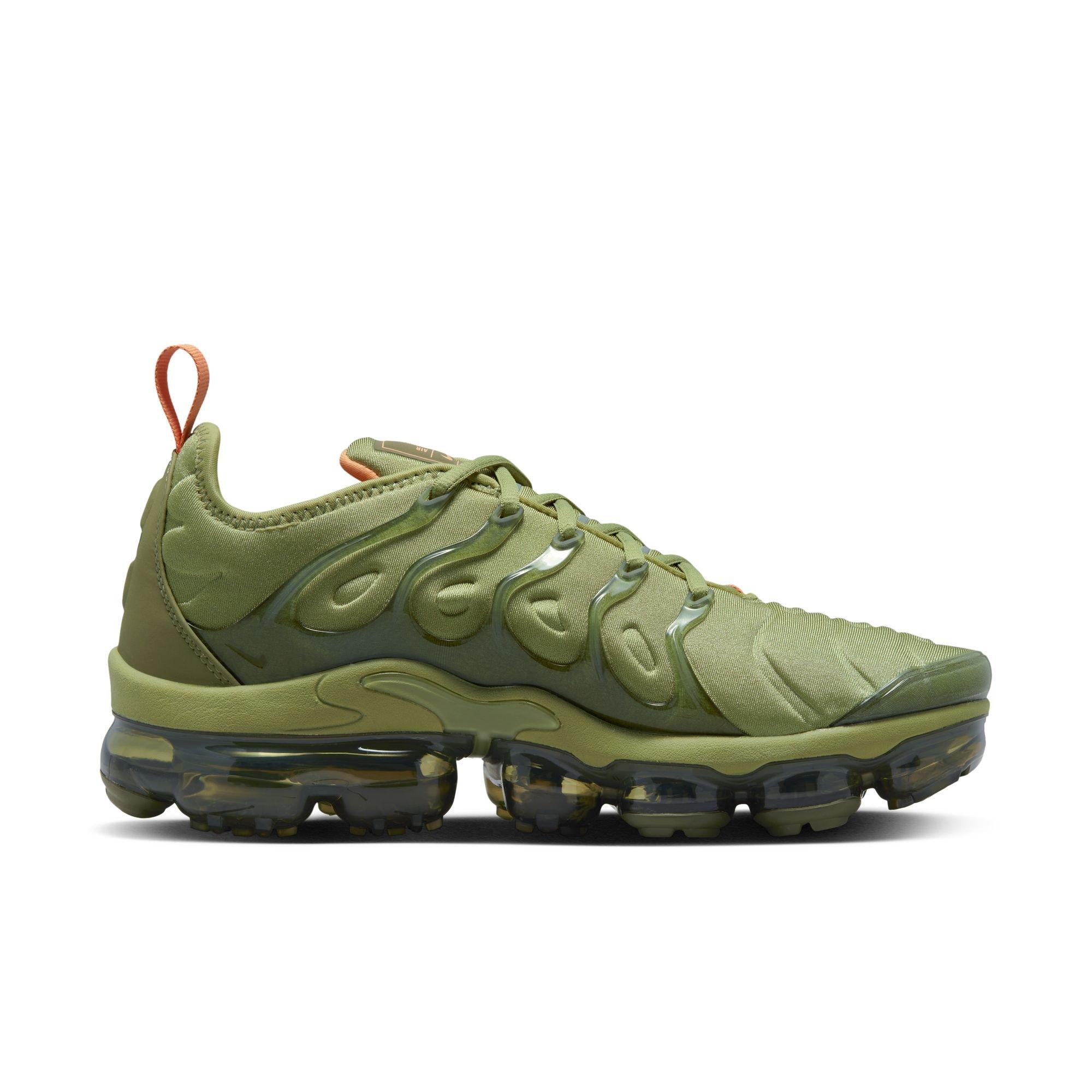 Nike Air VaporMax Plus "Alligator/Orange Trance/Medium Olive" Women's Running Shoe - OLIVE Thumbnail View 2