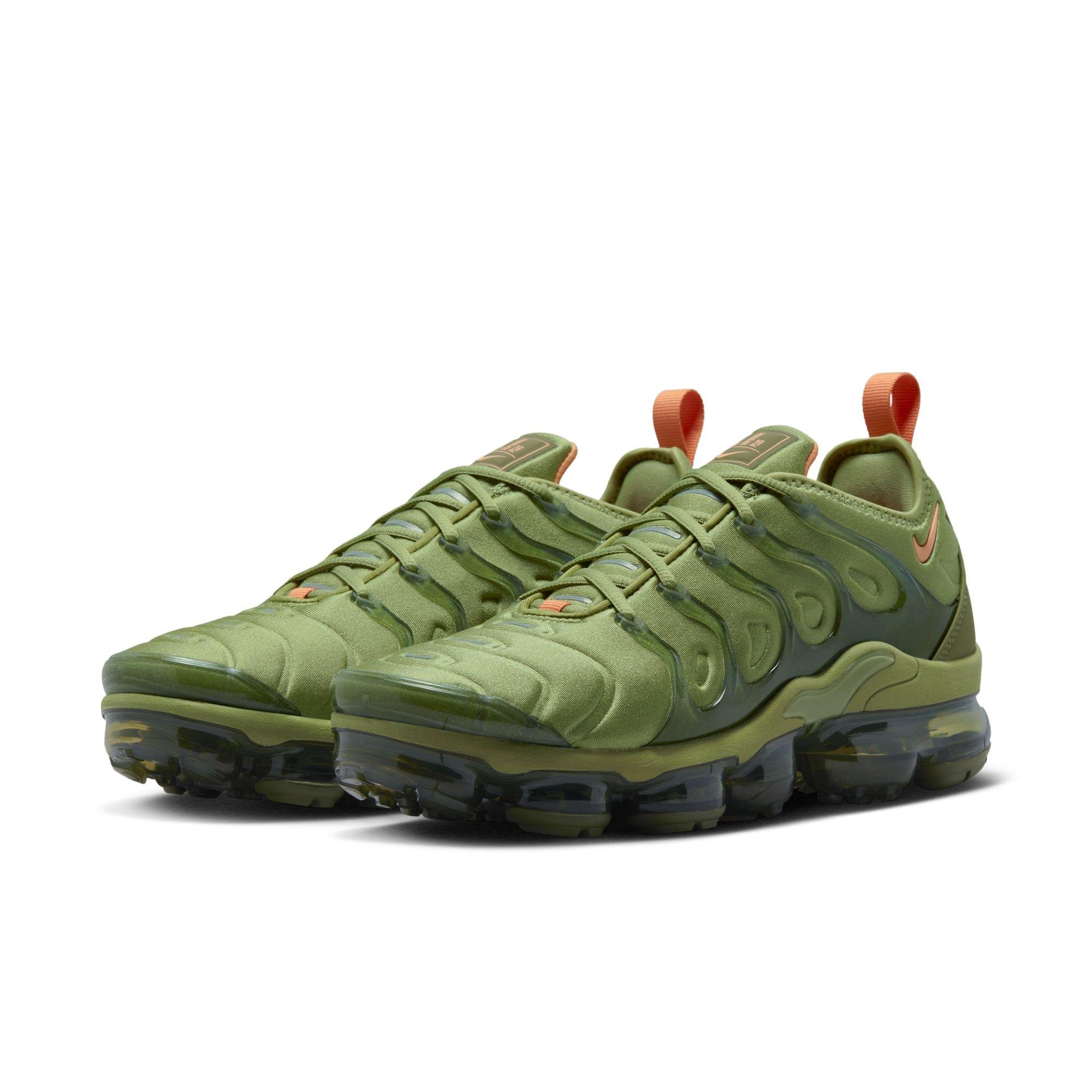 Nike Air VaporMax Plus "Alligator/Orange Trance/Medium Olive" Women's Running Shoe - OLIVE Thumbnail View 6