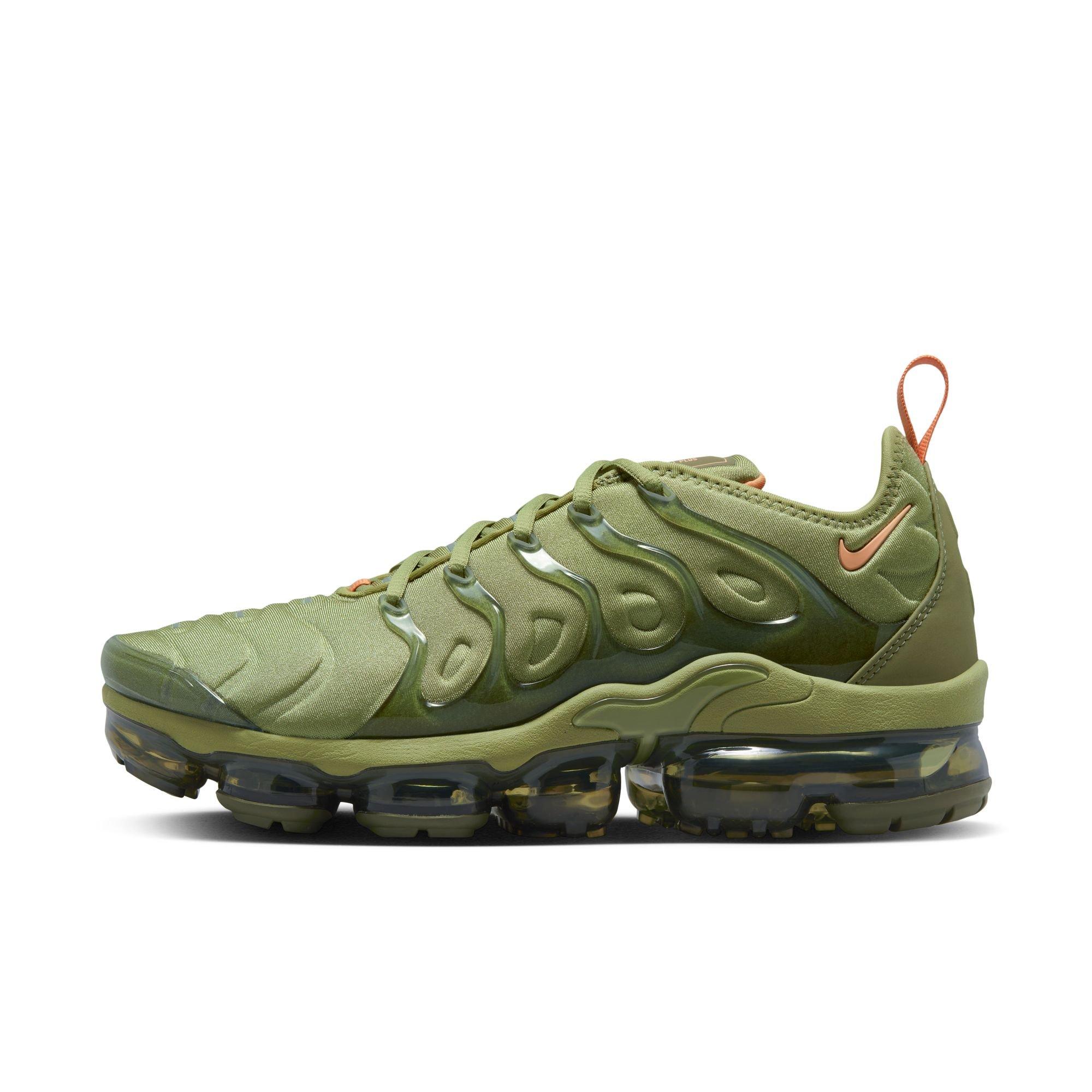 Nike Air VaporMax Plus "Alligator/Orange Trance/Medium Olive" Women's Running Shoe - OLIVE Thumbnail View 9