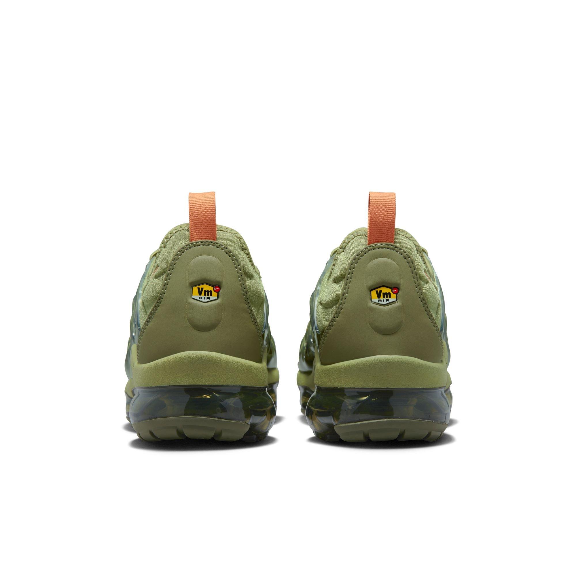 Nike Air VaporMax Plus "Alligator/Orange Trance/Medium Olive" Women's Running Shoe - OLIVE Thumbnail View 10