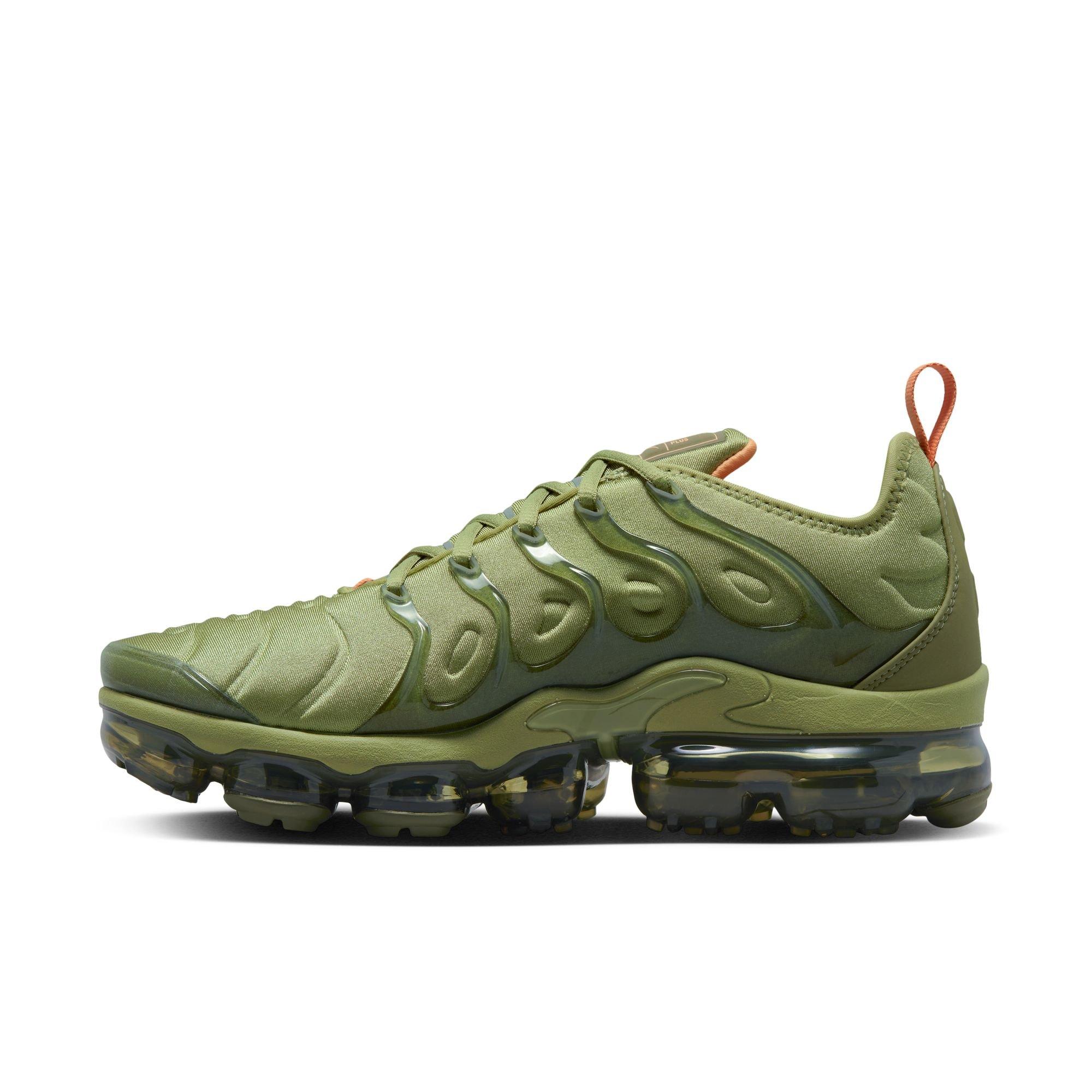 Nike Air VaporMax Plus "Alligator/Orange Trance/Medium Olive" Women's Running Shoe - OLIVE Thumbnail View 11