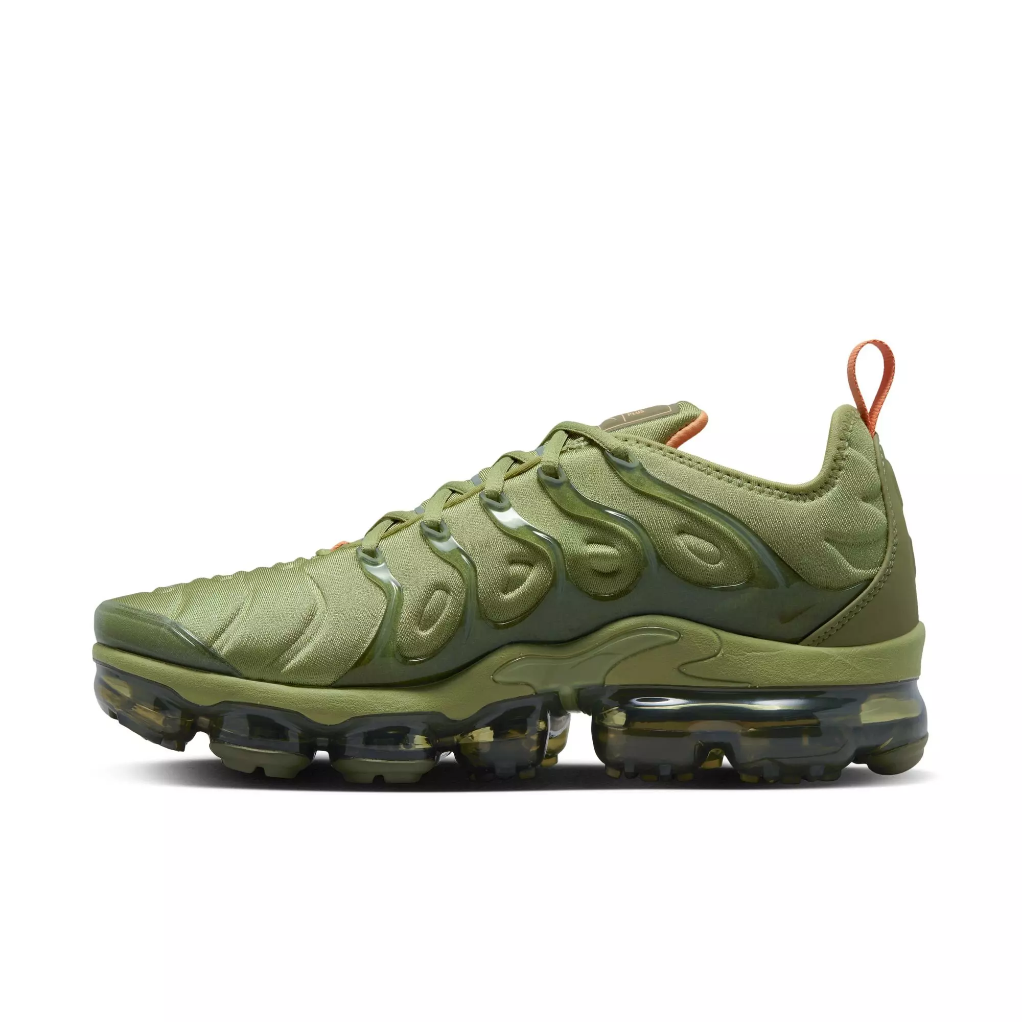 Nike Air VaporMax Plus "Alligator/Orange Trance/Medium Olive" Women's Running Shoe - OLIVE