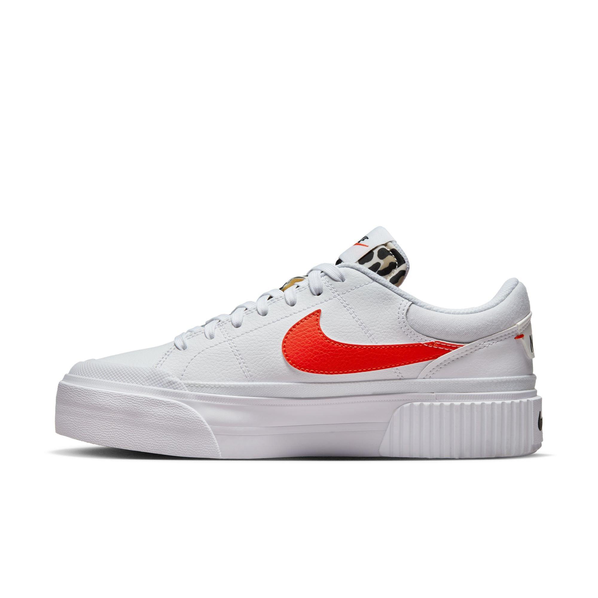 Nike Court Legacy Lift "White/Team Orange" Women's Shoe - WHITE/ORANGE Thumbnail View 7