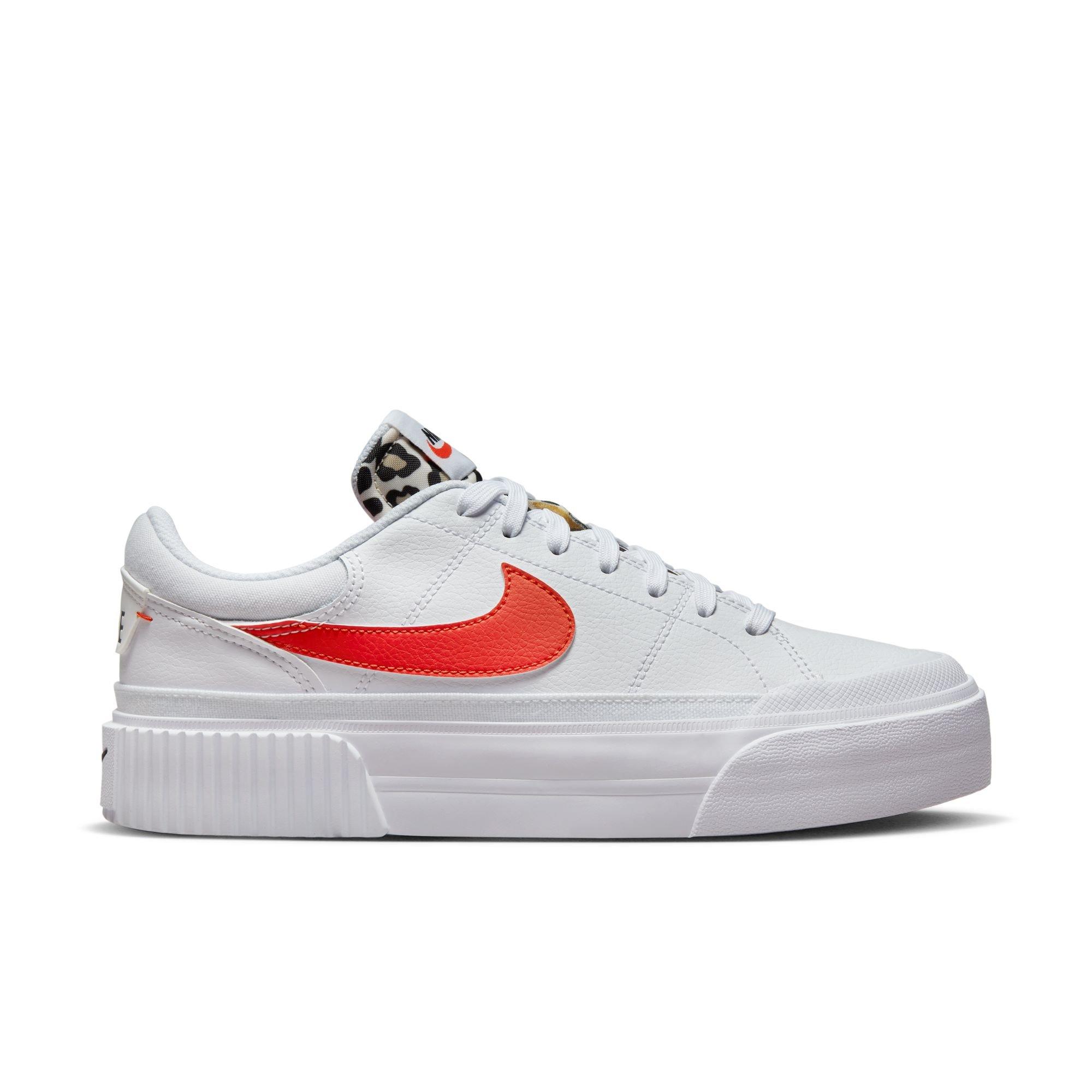 Nike Court Legacy Lift "White/Team Orange" Women's Shoe - WHITE/ORANGE Thumbnail View 1