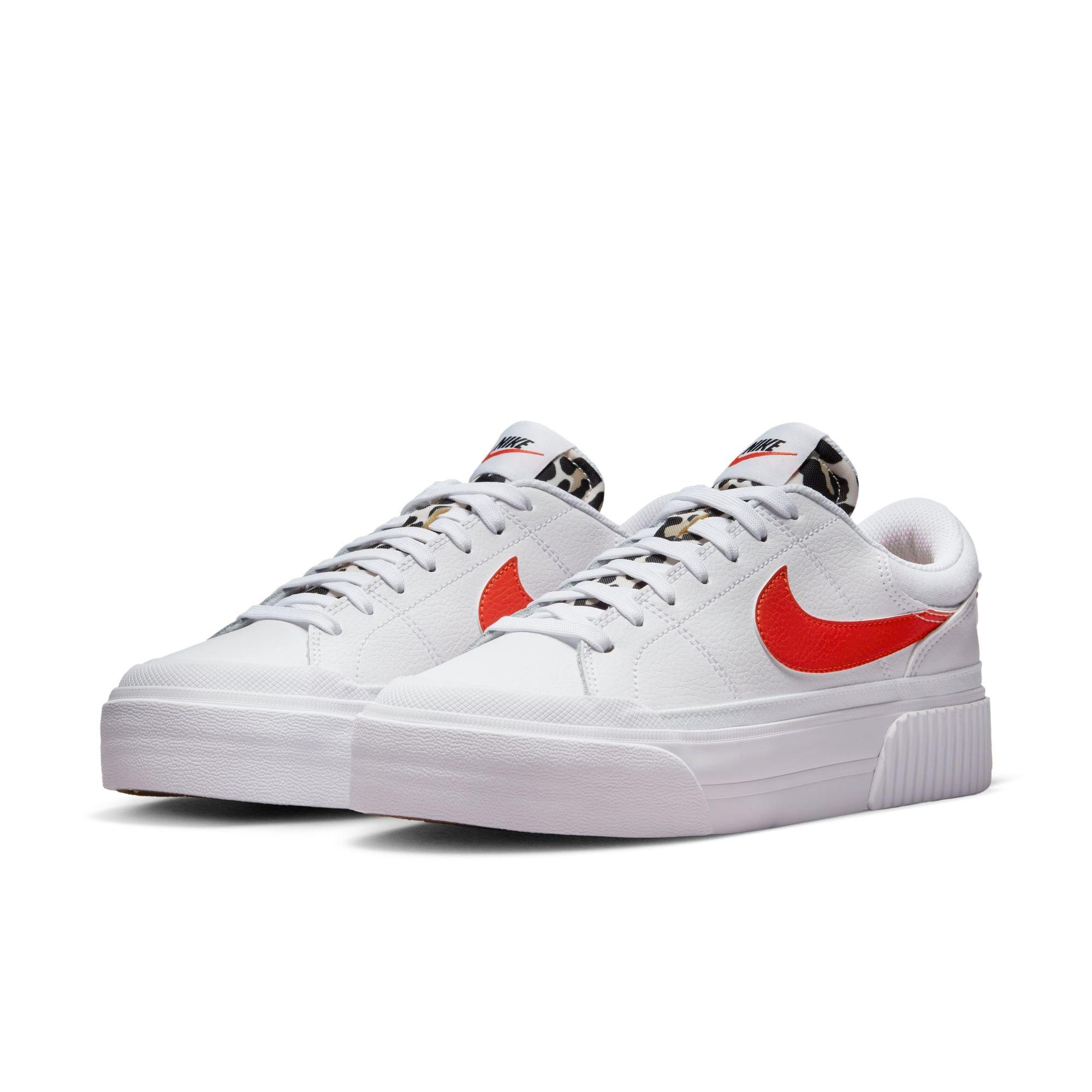 Nike Court Legacy Lift "White/Team Orange" Women's Shoe - WHITE/ORANGE Thumbnail View 5