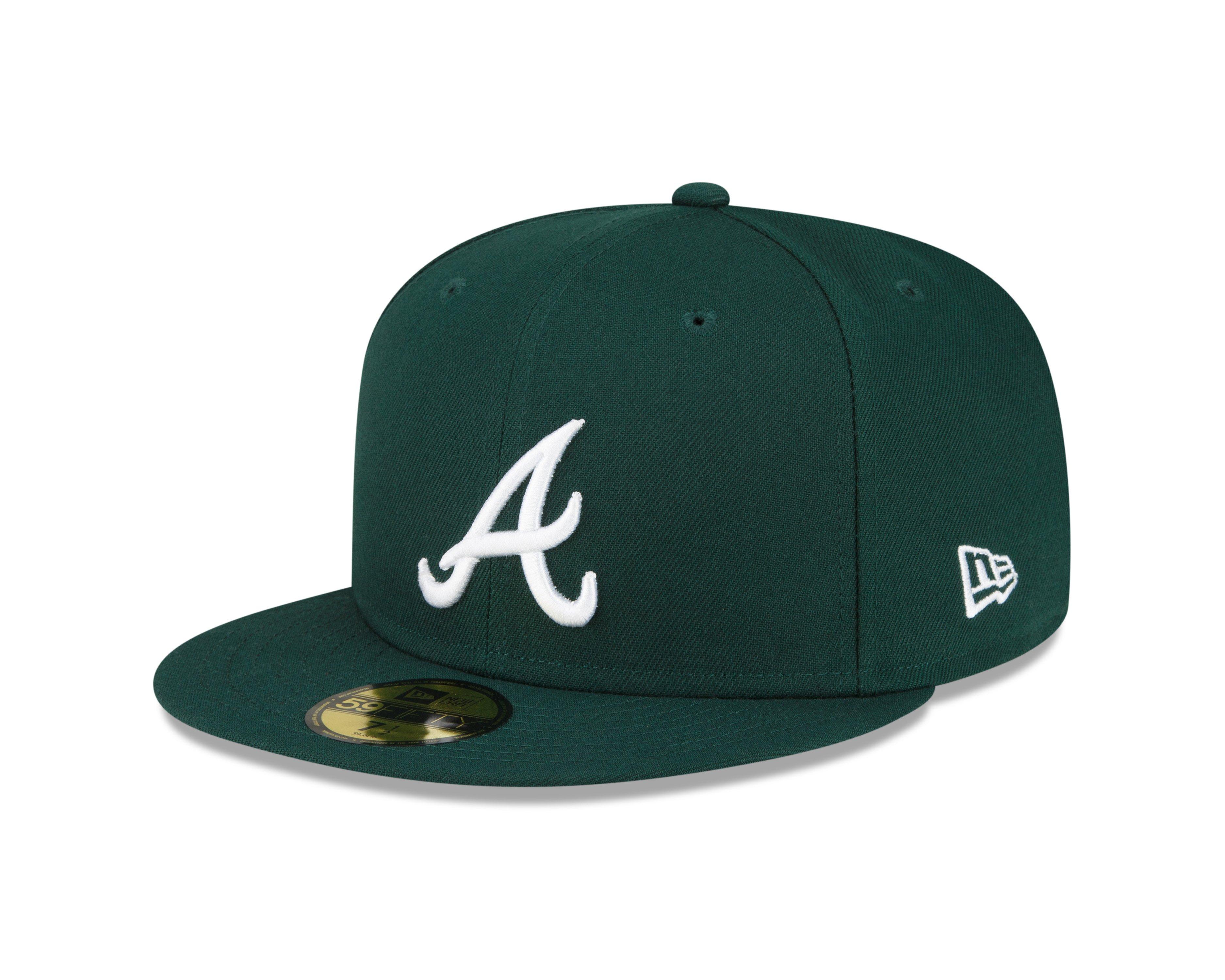 Atlanta Braves 2017 Inaugural Season New Era 59Fifty Fitted Hat (Dark Green  BurntWood Gray Under Brim)