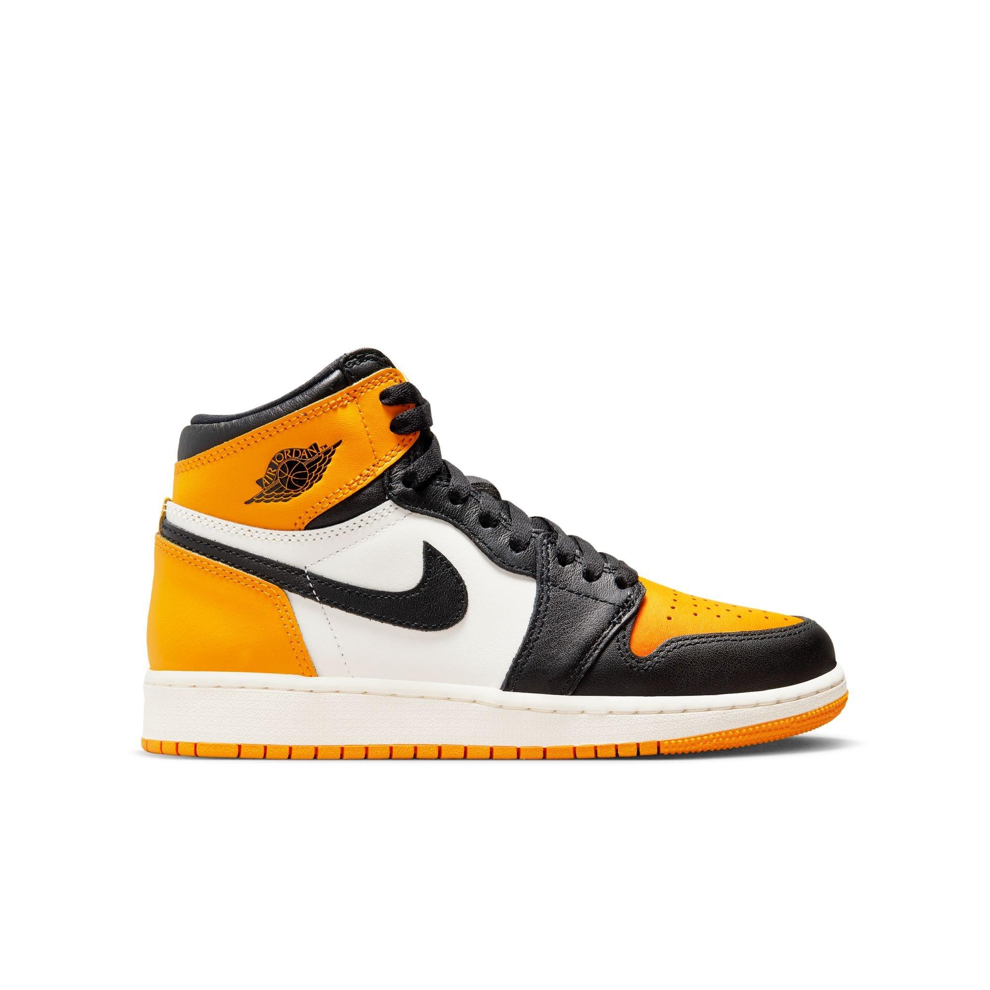 grade school orange and black jordan 1