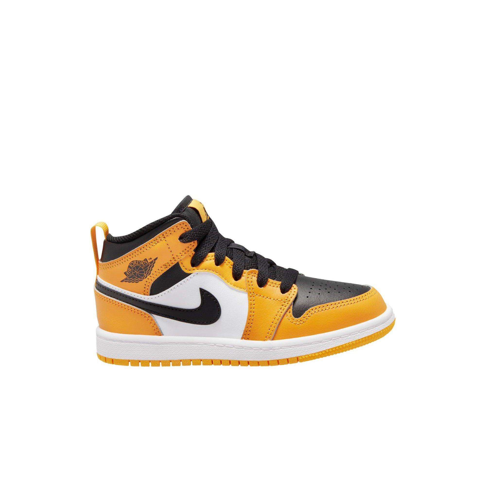 black and yellow jordan 1 preschool