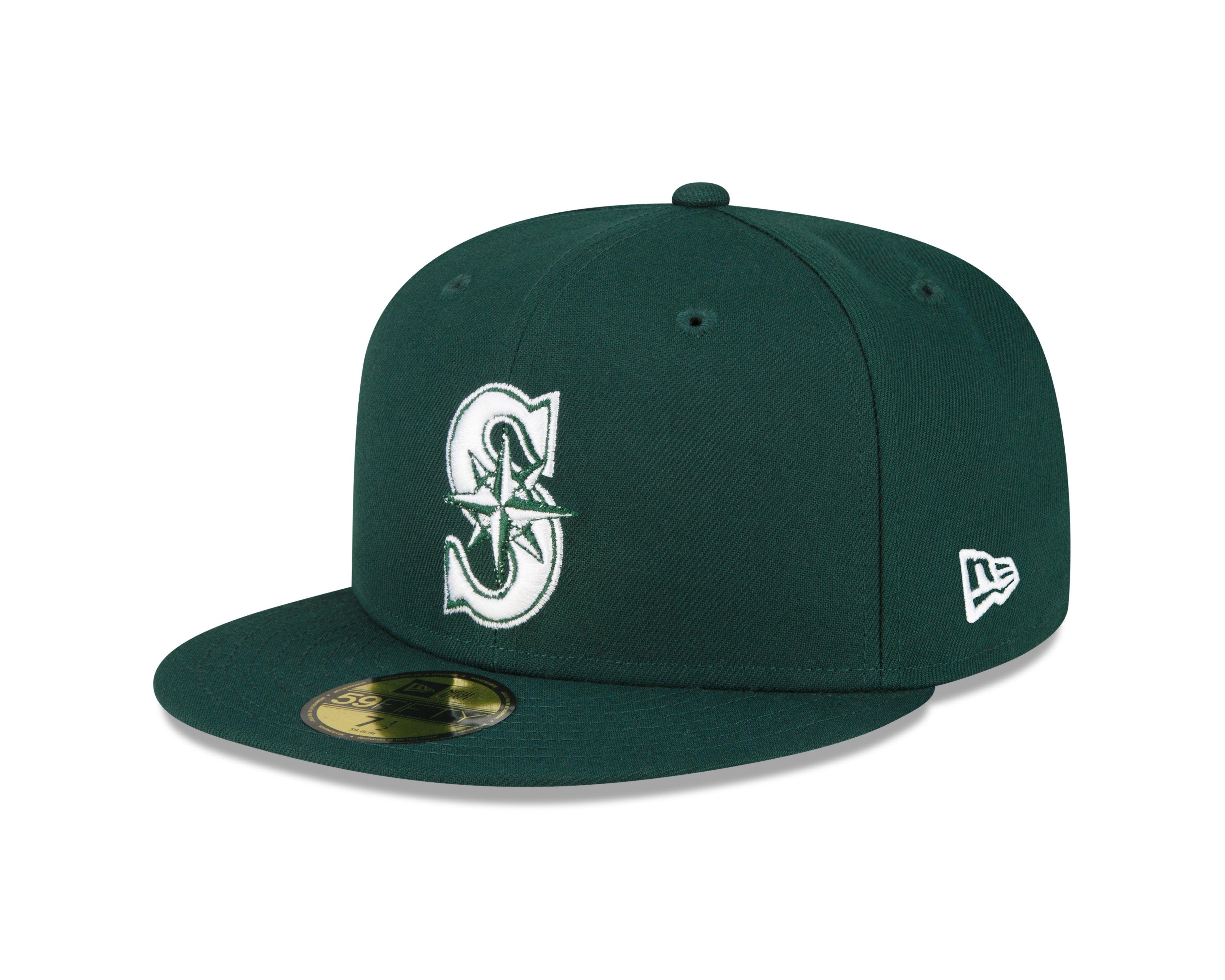 New Era Caps Seattle Mariners Camp Fitted Hat Beige/Green