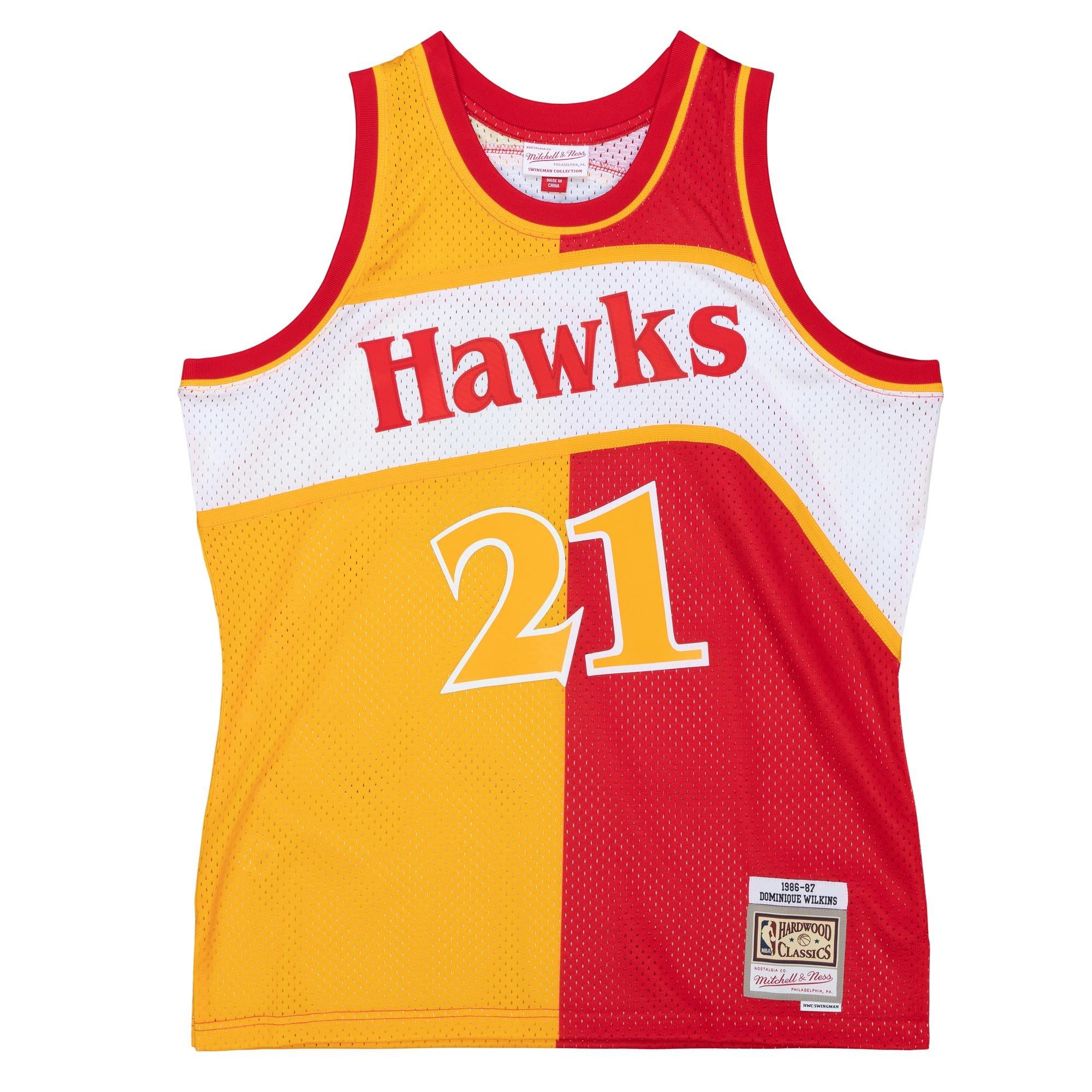 Dominique Wilkins Atlanta Hawks Jersey NBA BOYS/YOUTH M & N RED/YELLOW