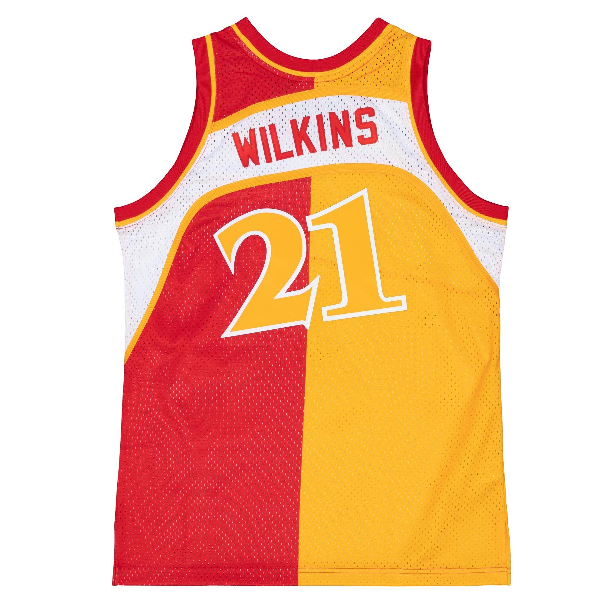 Dominique Wilkins Jersey Stitched Atlanta Hawks #21 86-87 Mitchell &  Ness NBA