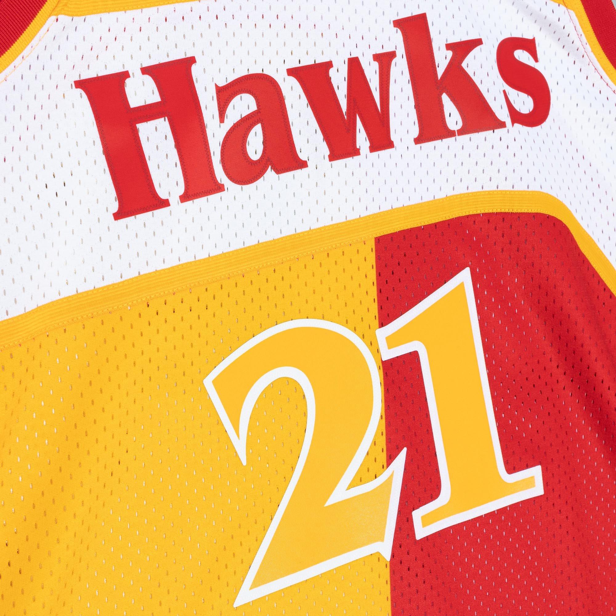 Dominique Wilkins Atlanta Hawks Jersey NBA BOYS/YOUTH M & N RED/YELLOW