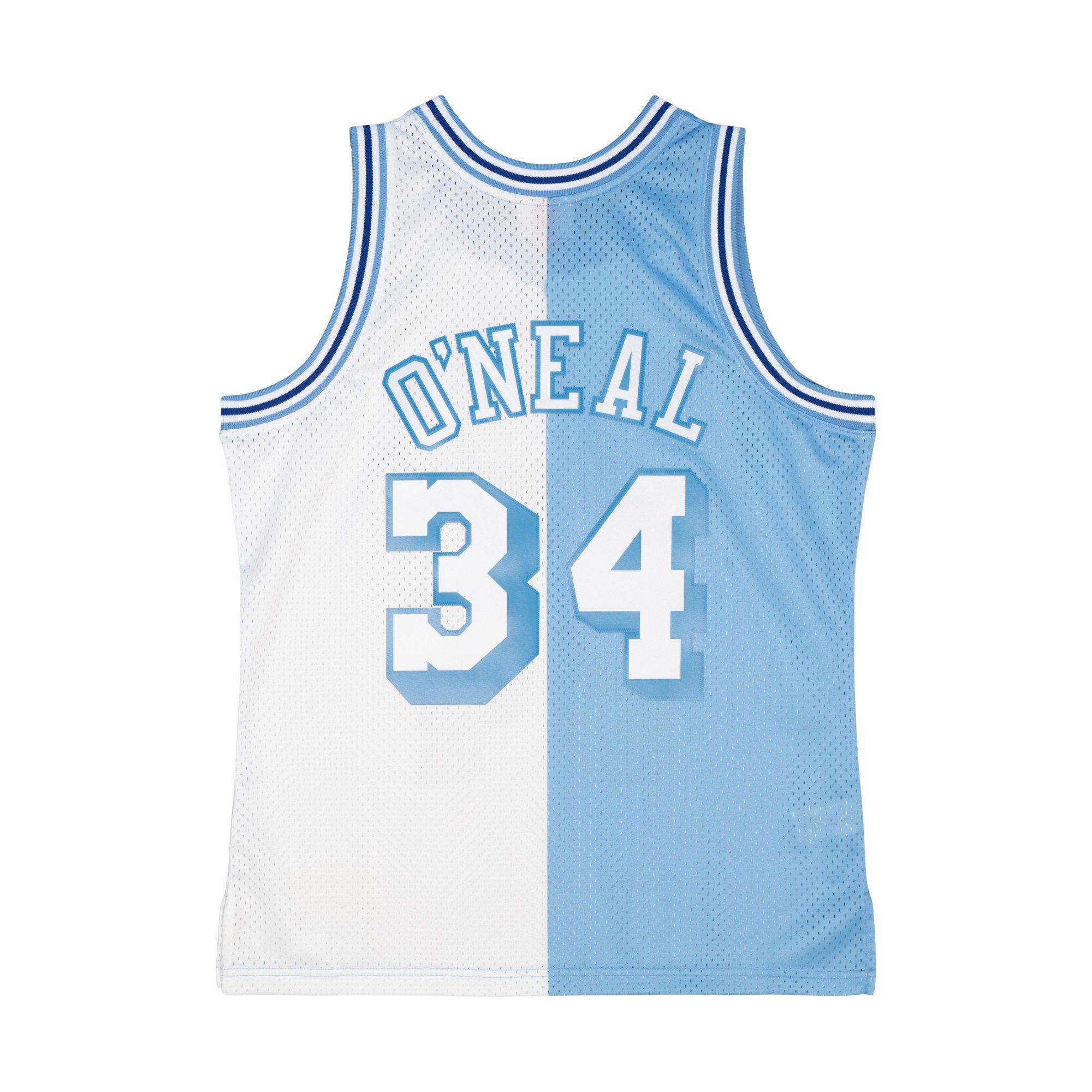 Mitchell & Ness Men's Los Angeles Lakers Shaquille O'Neal 1996 Split Swingman Jersey - BLUE Thumbnail View 2